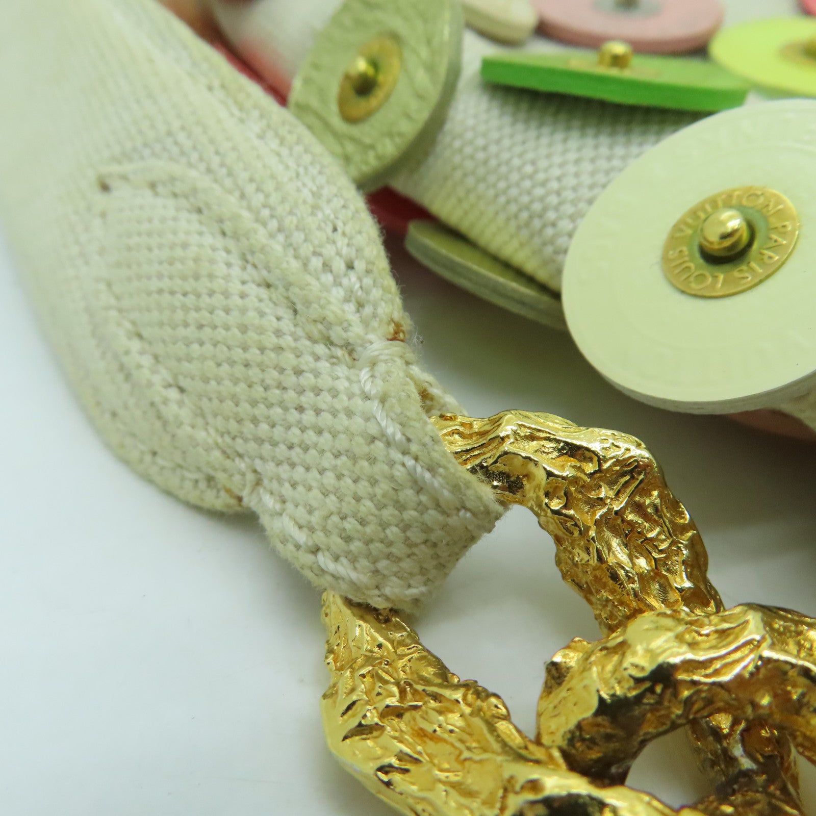 LOUIS VUITTON 帆布Polka Dot Fleurs肩背袋彩色