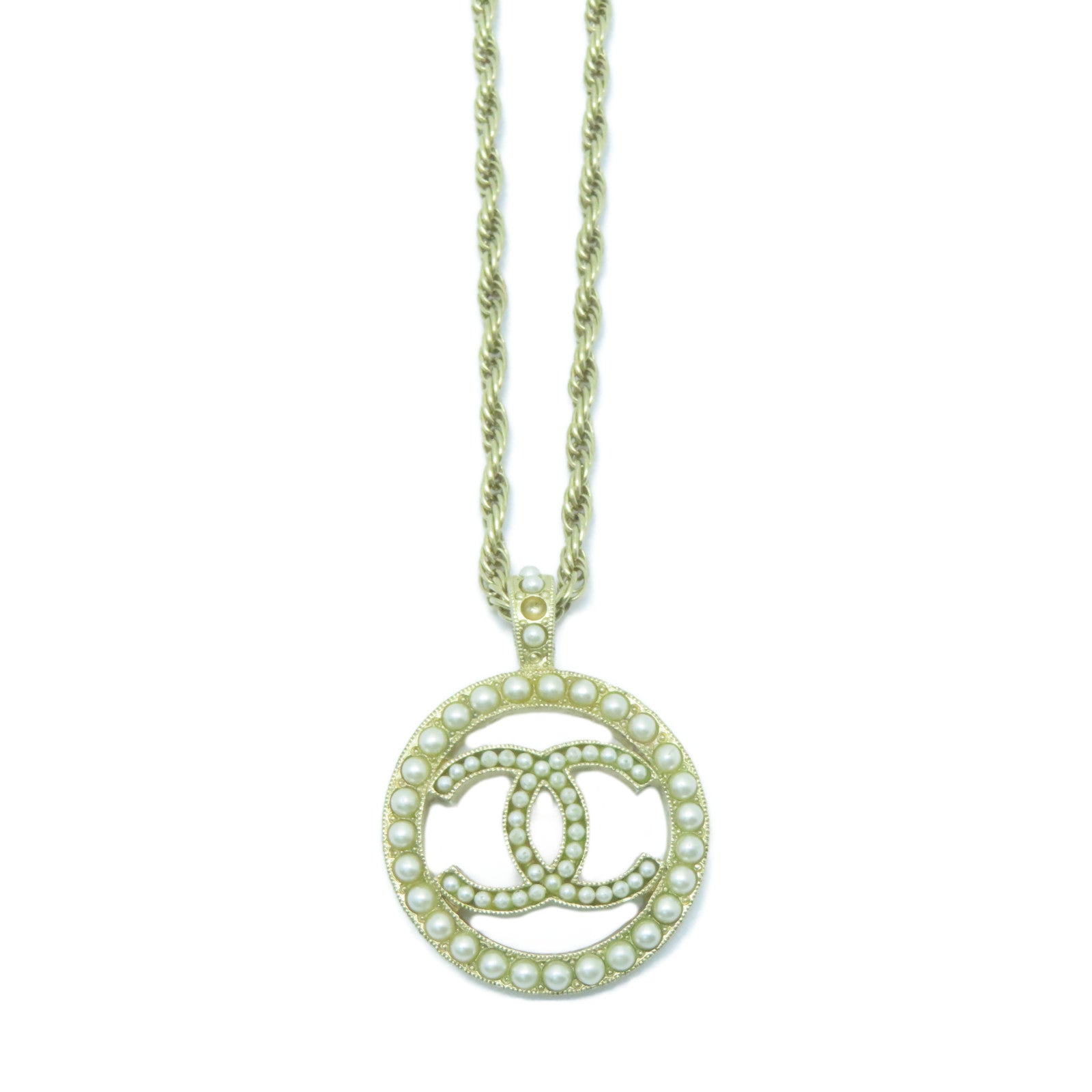 CHANEL 【激減優惠】金屬Necklace項鍊金色#60cm