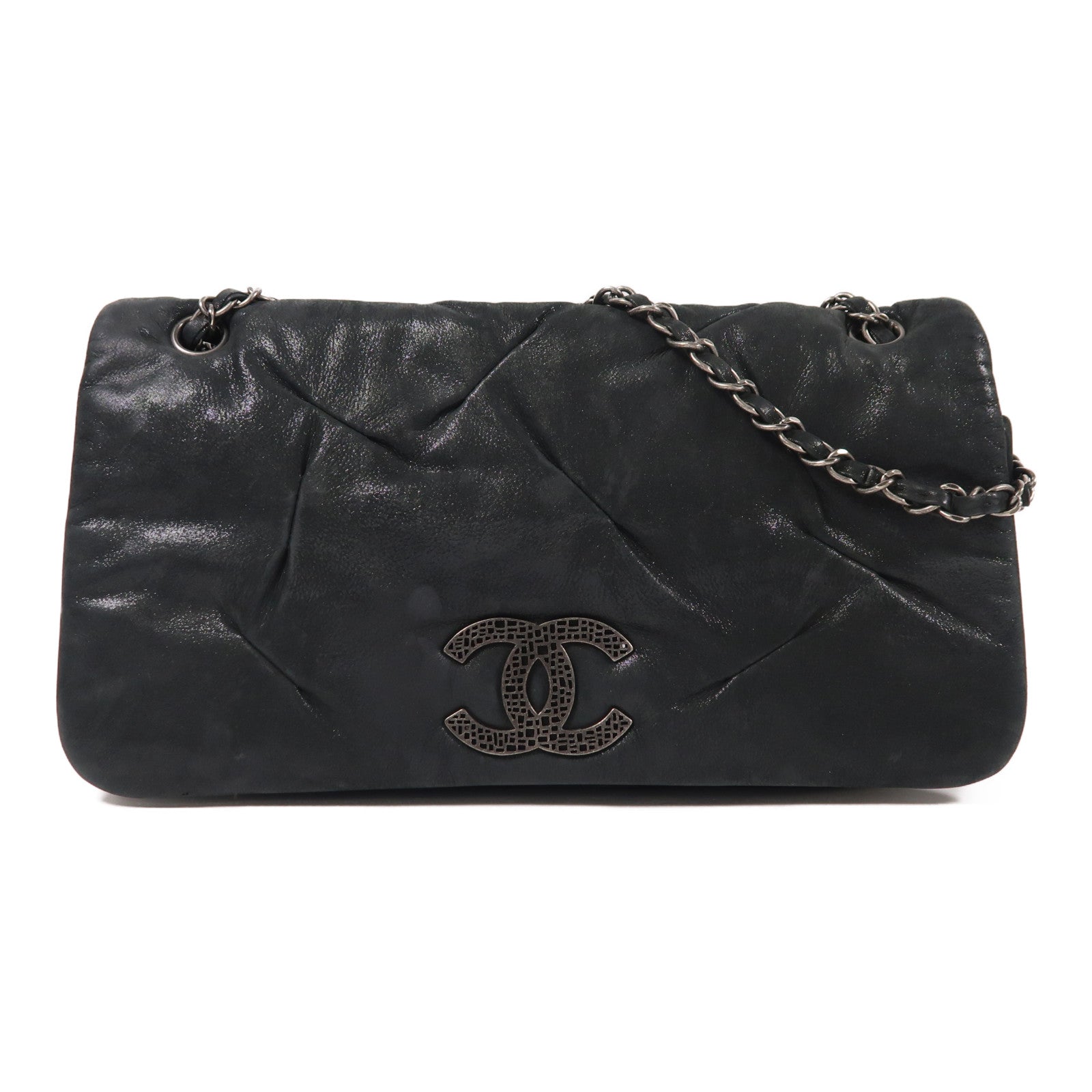 CHANEL 牛皮皮革Chain Shoulder鏈帶肩背袋