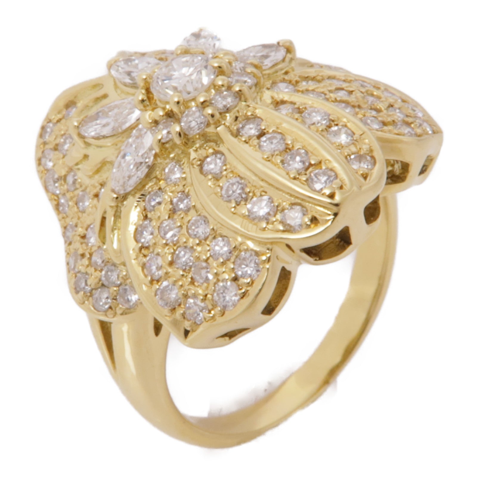 JEWELRY Diamond Ring 18K Yellow Gold US#6.25
