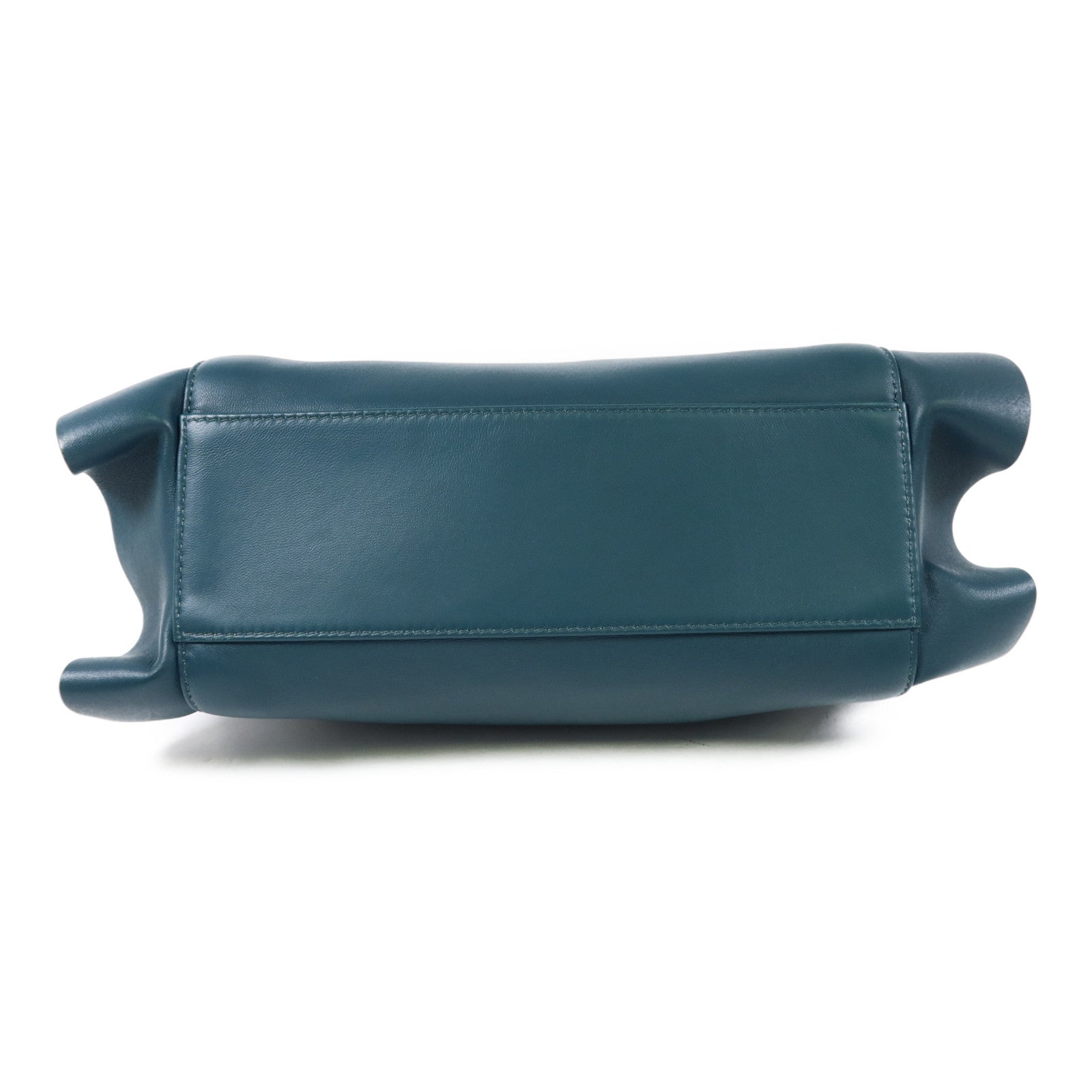 FENDI 羊皮皮革Peekaboo Wave銀扣手挽肩背兩用袋