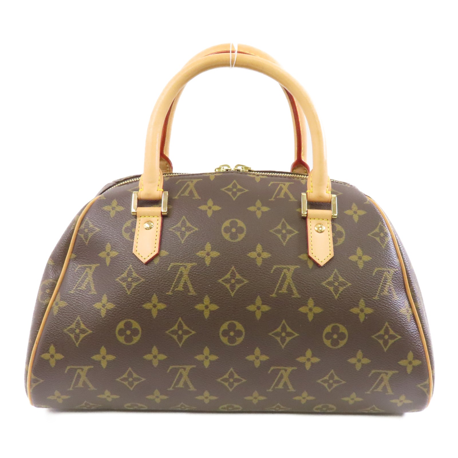 LOUIS VUITTON Monogram Ribera MM金扣手挽袋啡色