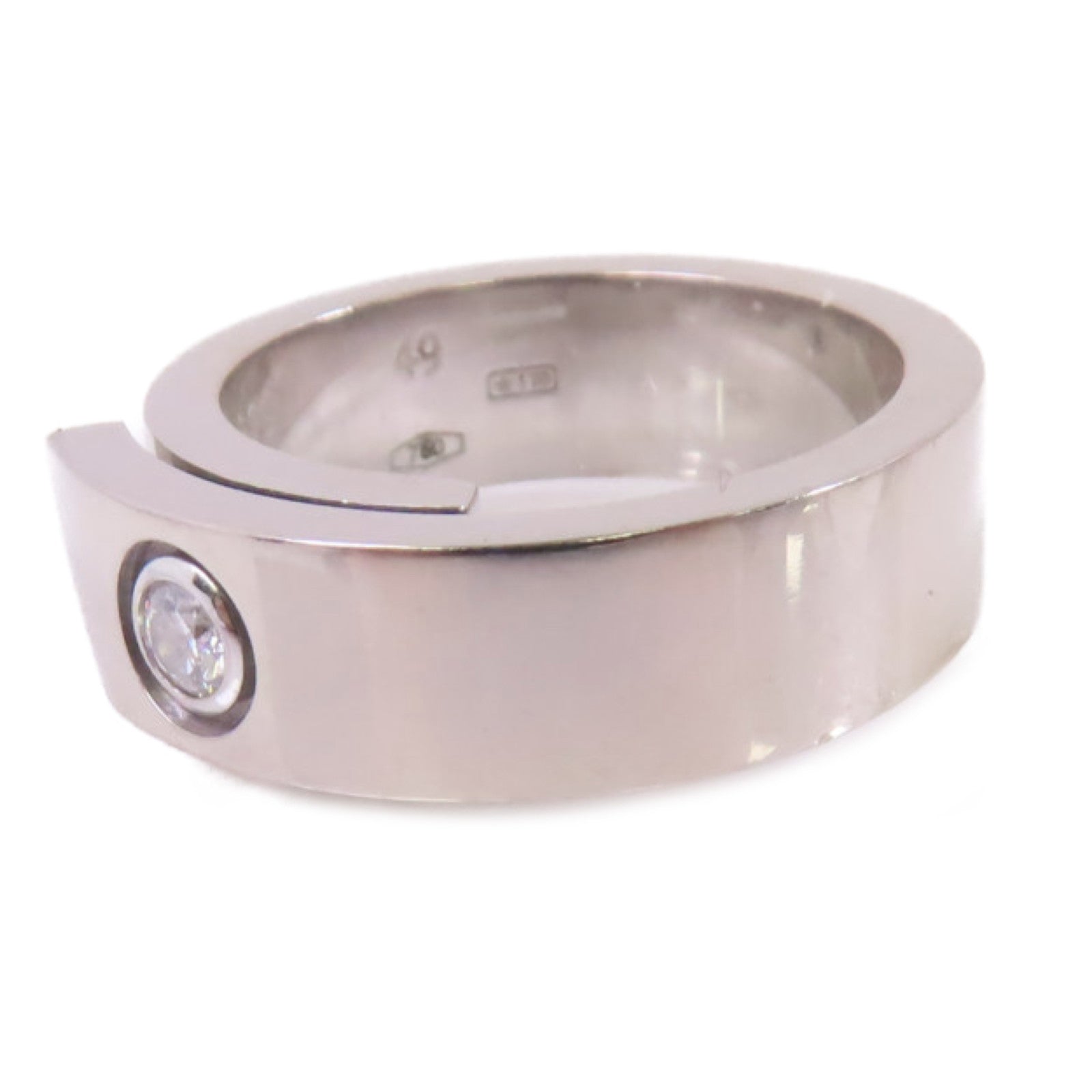 CARTIER Diamond Anniversary Ring US#4.75 Cartier#49 B4044749 18K White Gold