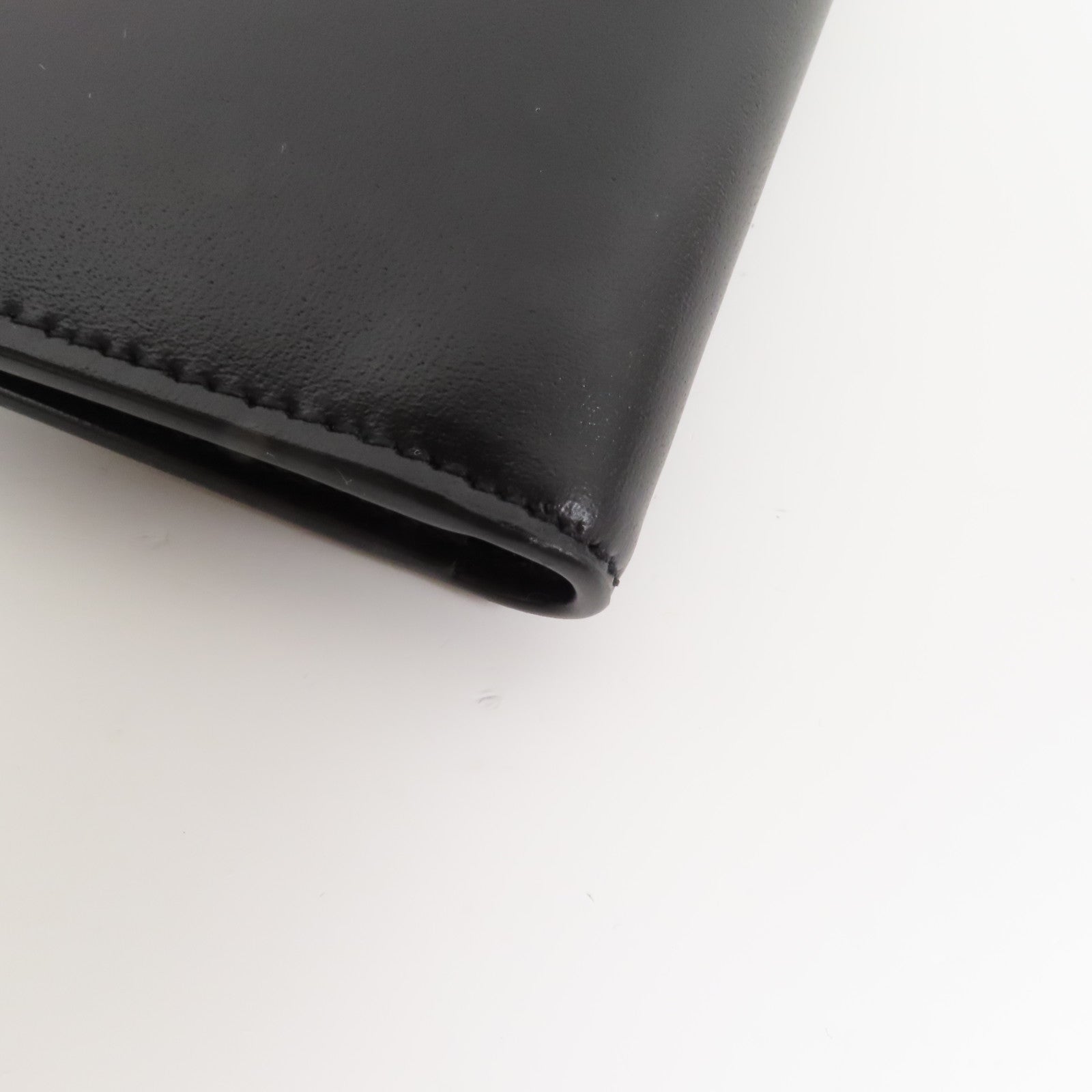 SAINT LAURENT 皮革Tiny Cassandre East/West Wallet皮革Bi-fold Wallet銀扣錢包