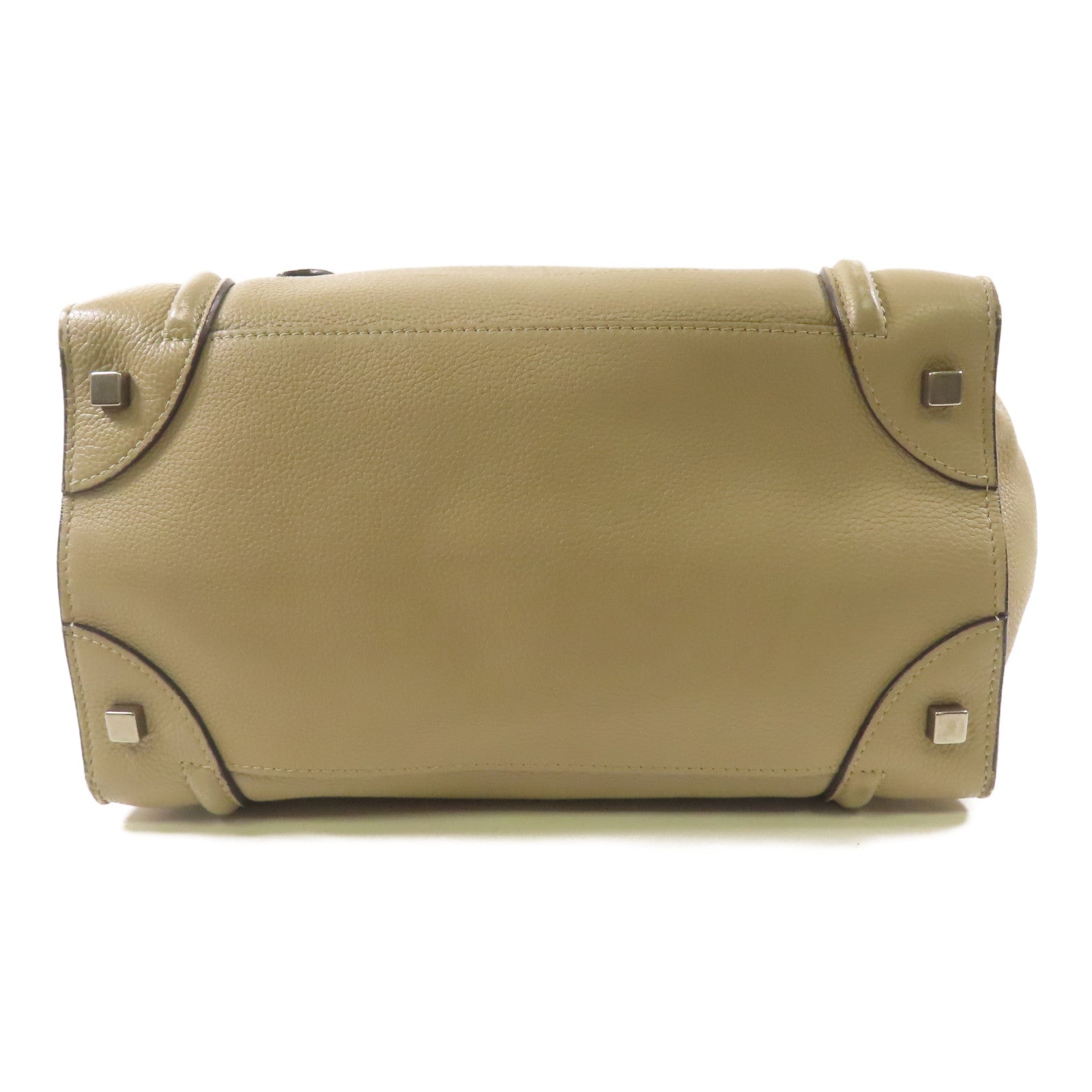 CELINE 牛皮皮革Luggage手挽袋淺褐色