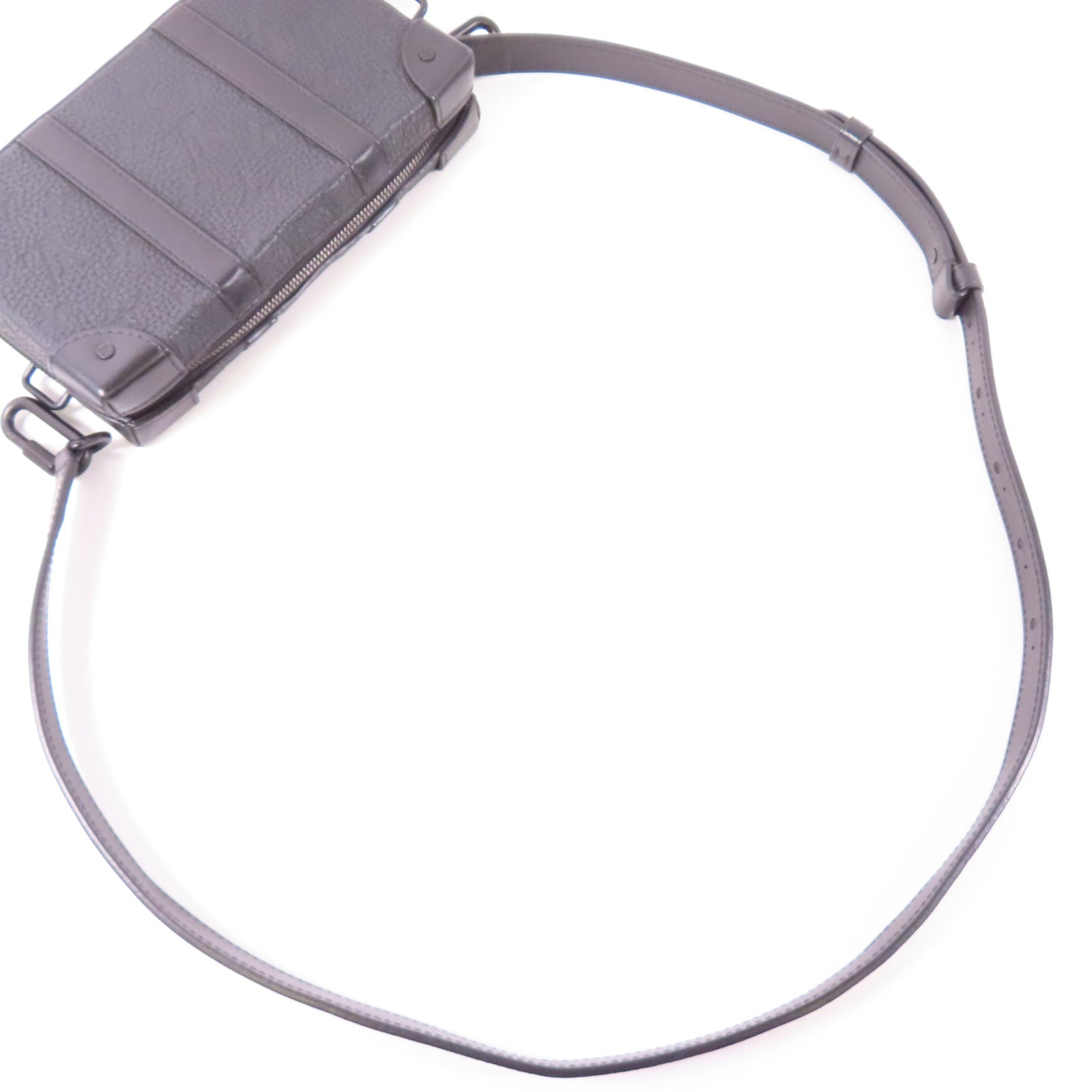 LOUIS VUITTON LV Soft Trunk Shoulder Bag M80224 Monogram Taurillon Black