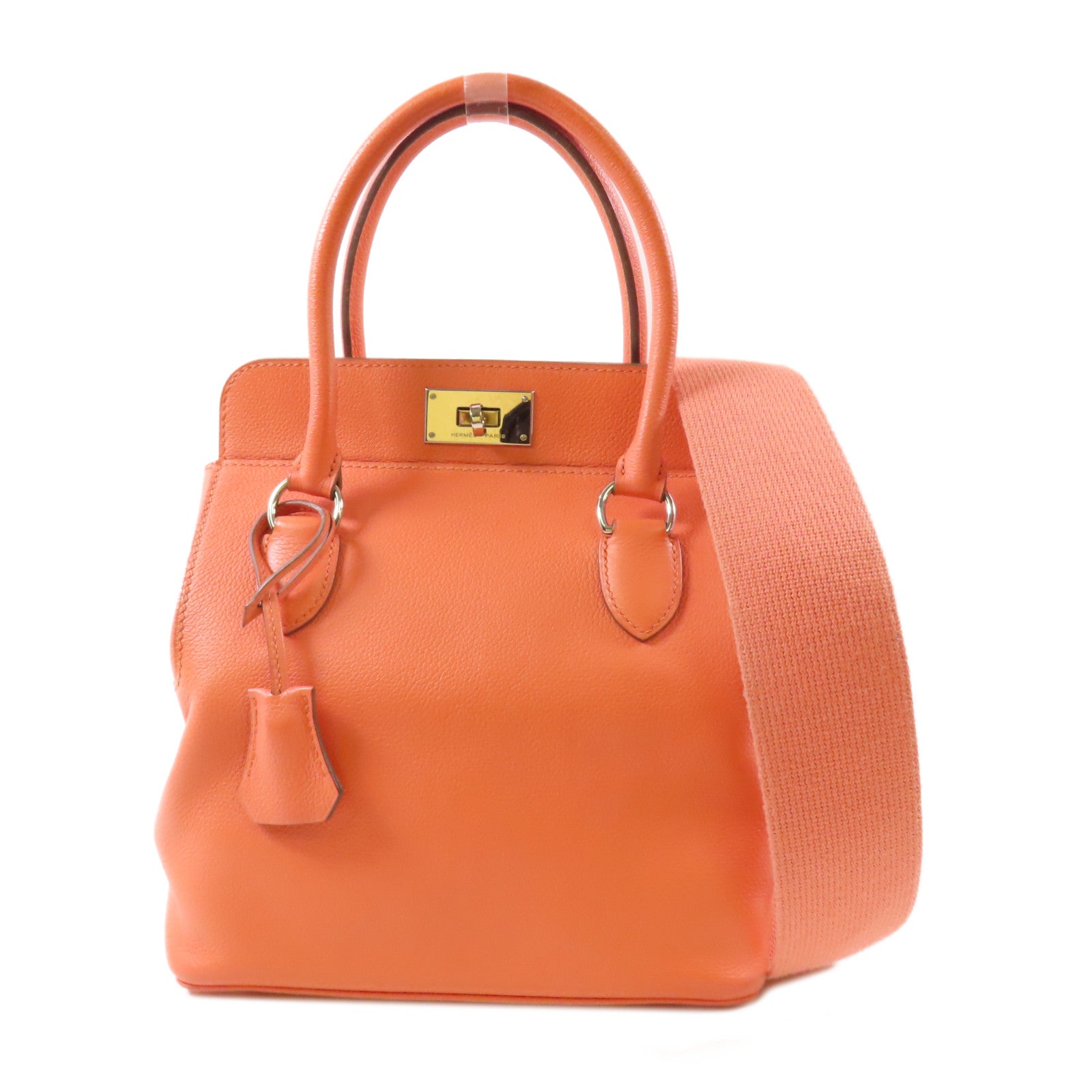 HERMES Evercolor皮革Tool Box 20手挽肩背兩用袋Crevette