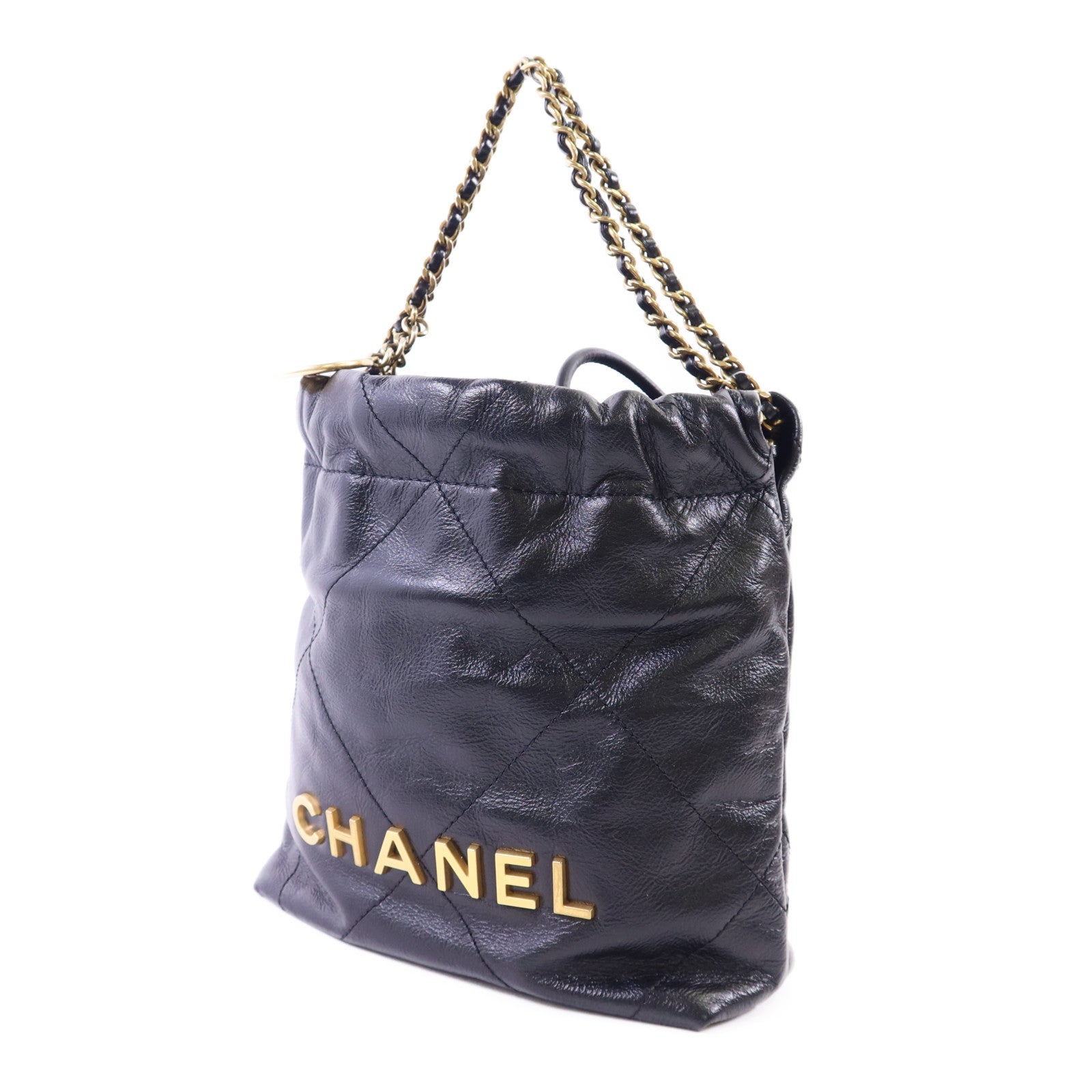 CHANEL 【激減優惠】牛皮皮革C22 Mini金扣手挽肩背兩用袋