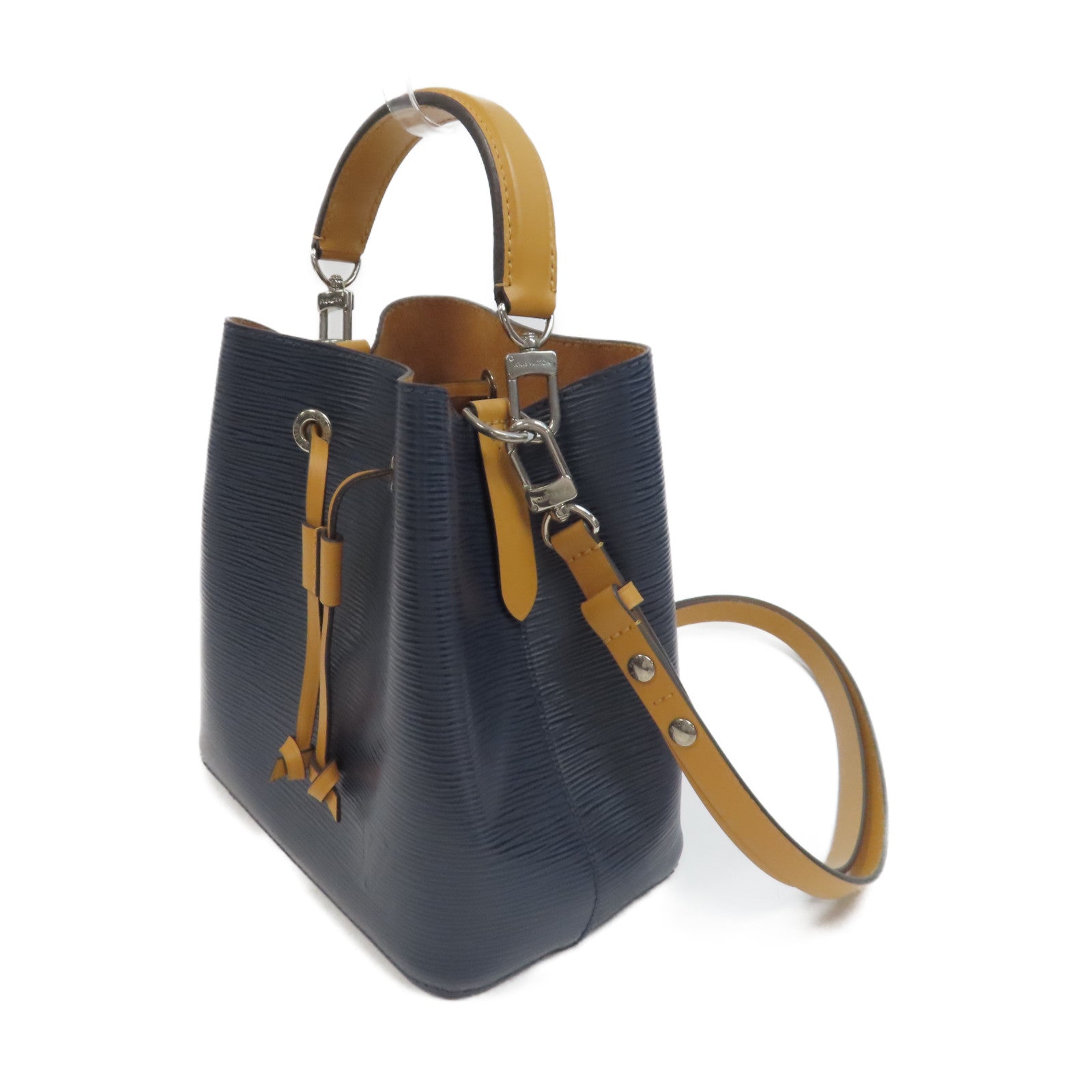 LOUIS VUITTON Epi NeoNoe BB銀扣手挽肩背兩用袋深藍色