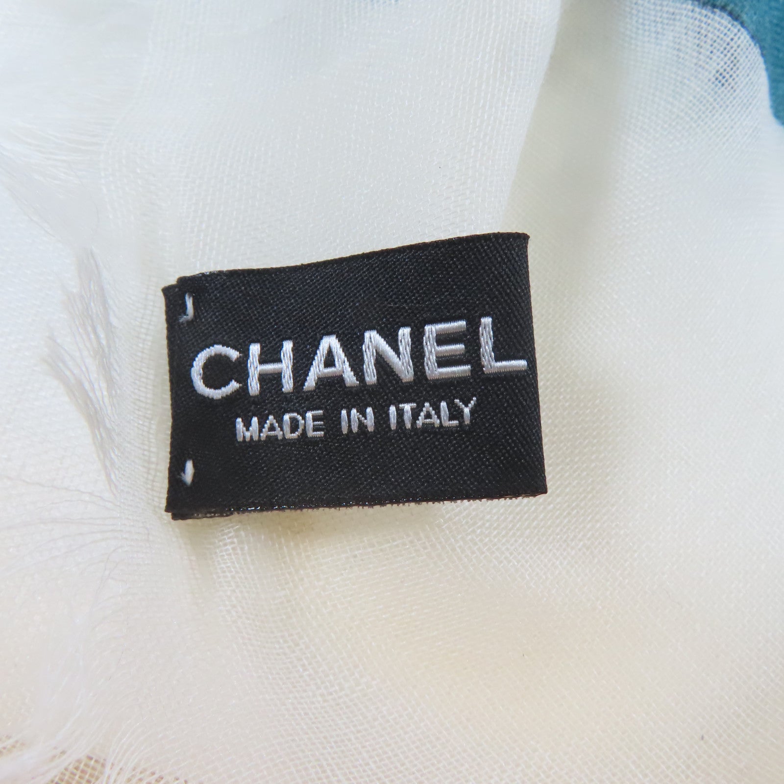 CHANEL 羊絨/絲質Scarf絲巾白色/紫色/藍色