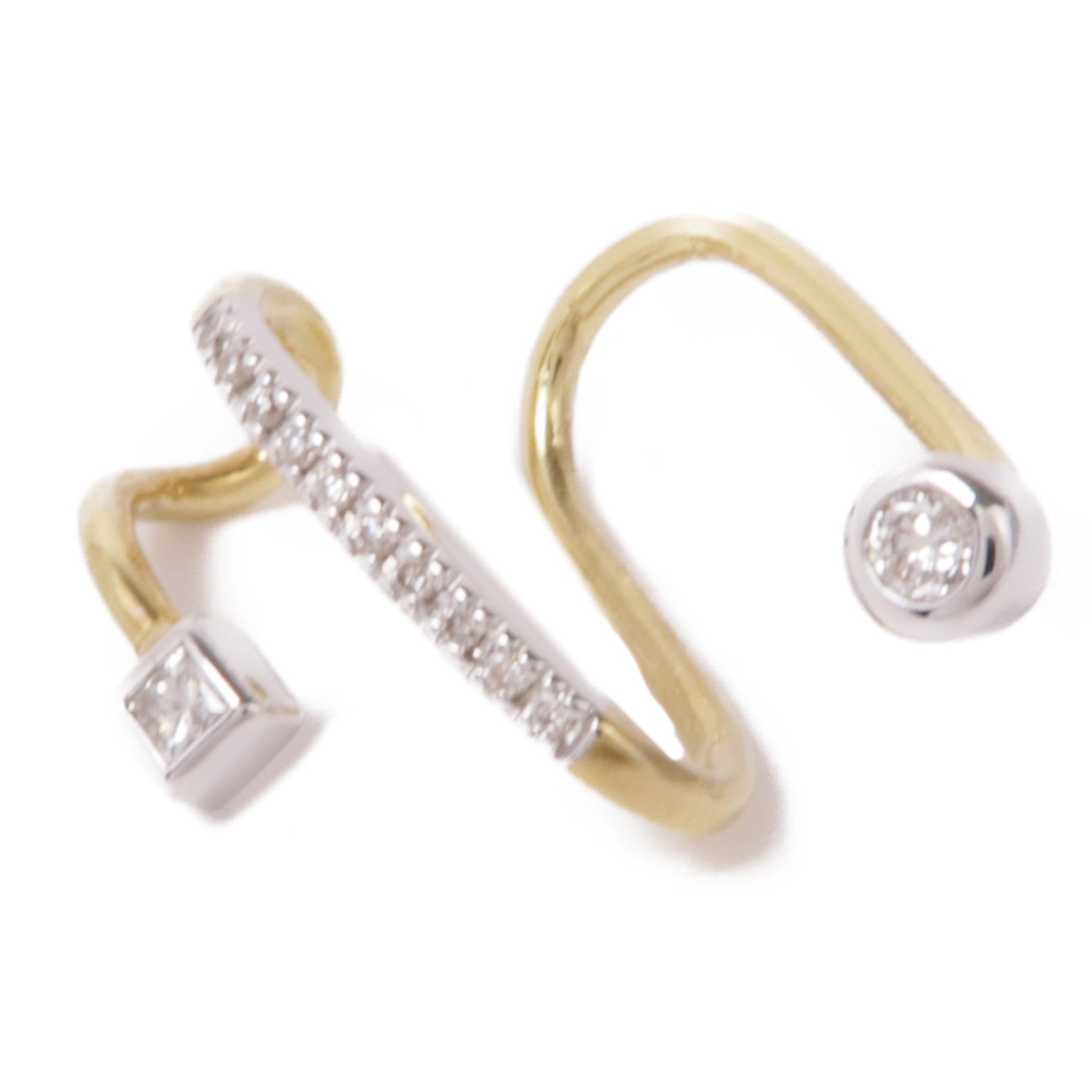 JEWELRY 18K黃金Diamond Ear Cuff鑽石耳夾