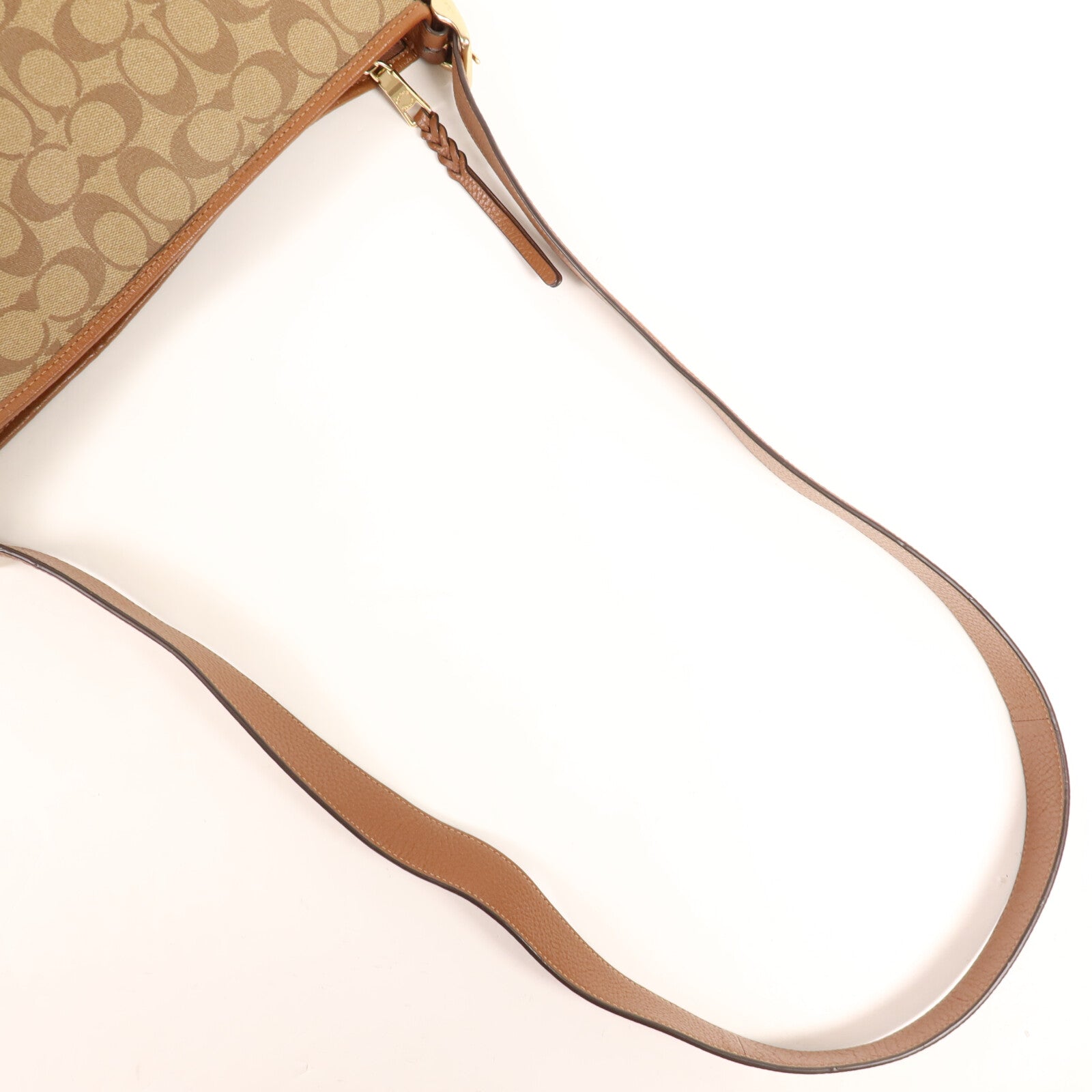 COACH 塗層帆布Shoulder Bag金扣肩背袋