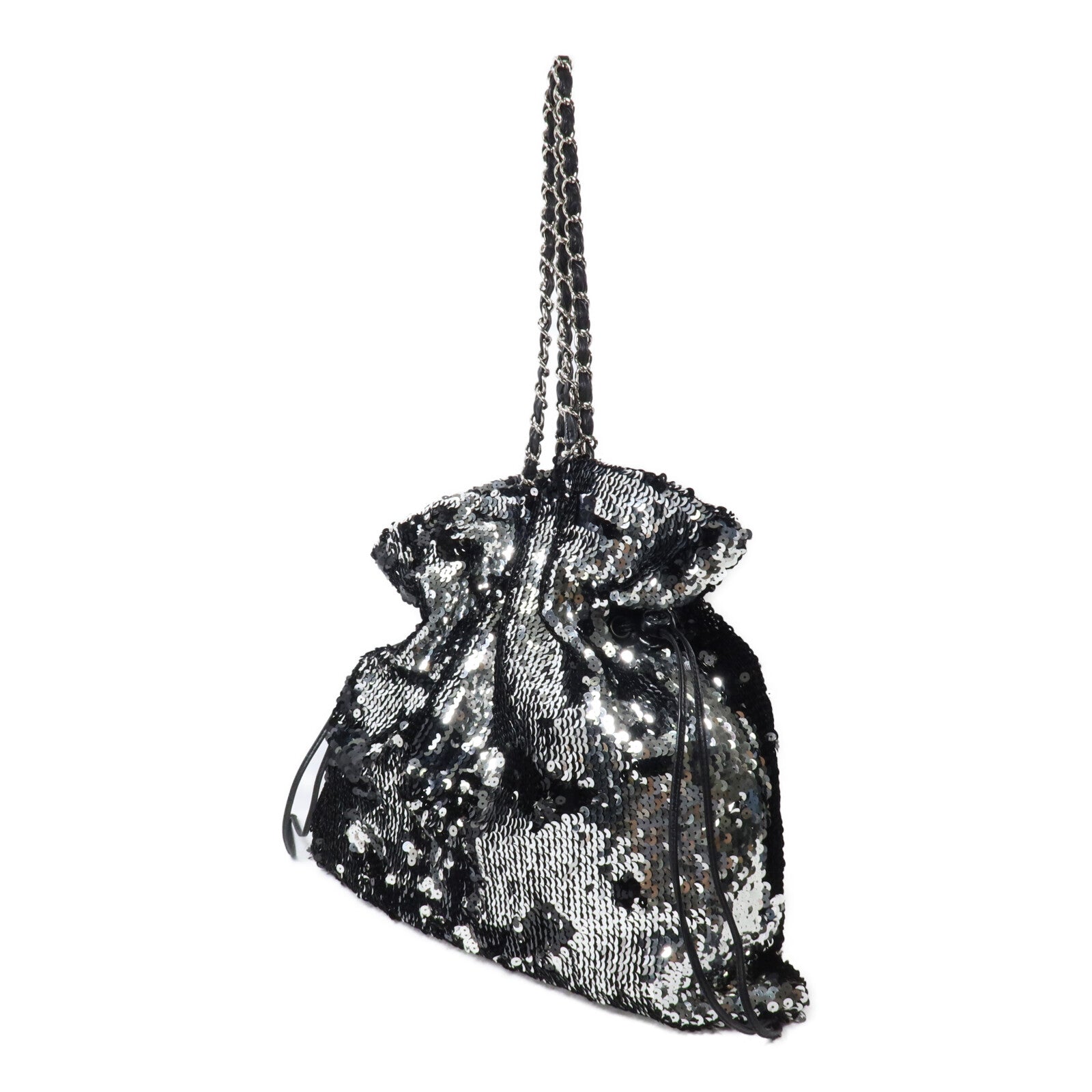 CHANEL 珠片CC Drawstring Tote Bag鏈帶手挽袋