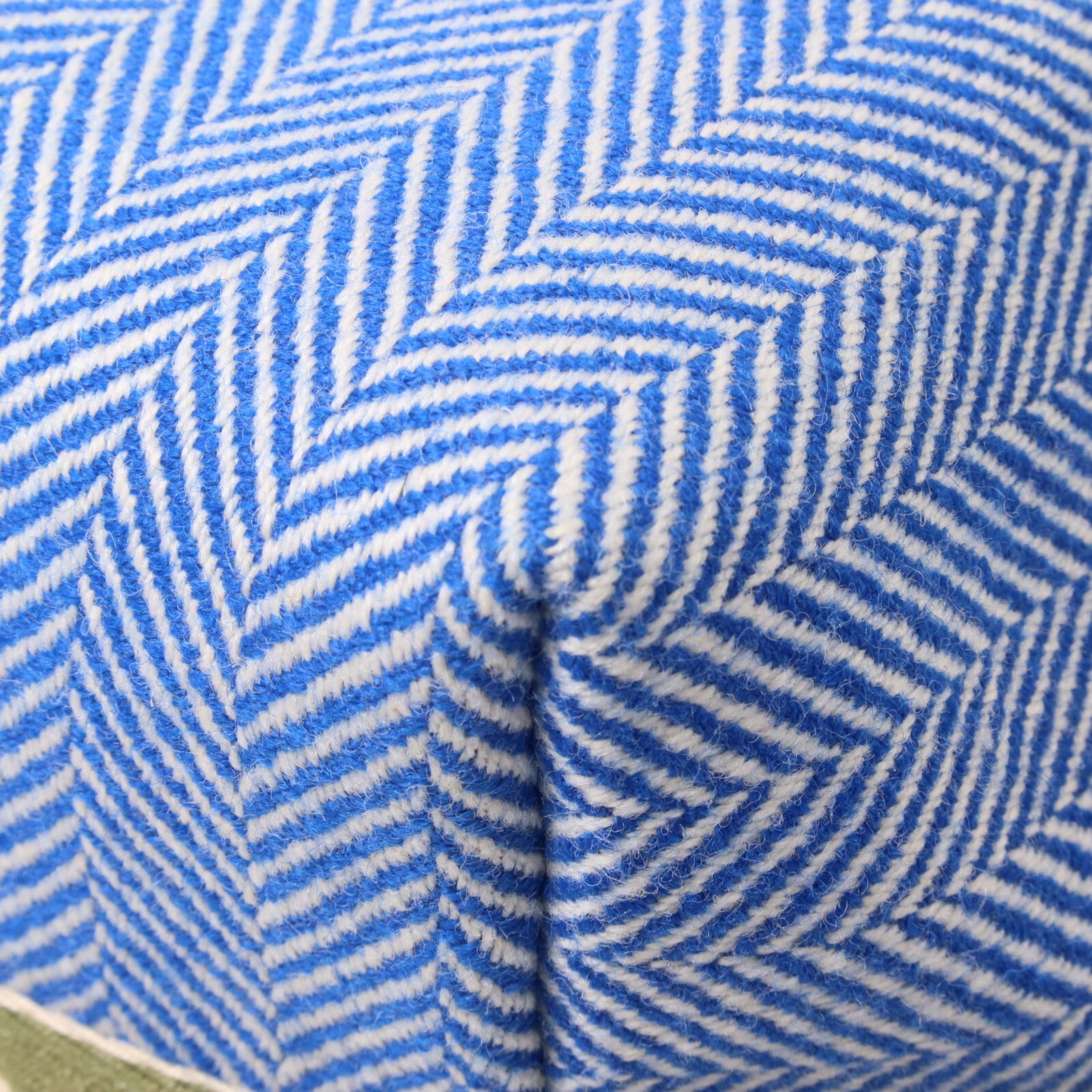 HERMES 羊毛/帆布Animaux Blocks Case Large手挽袋Bleu Gitane
