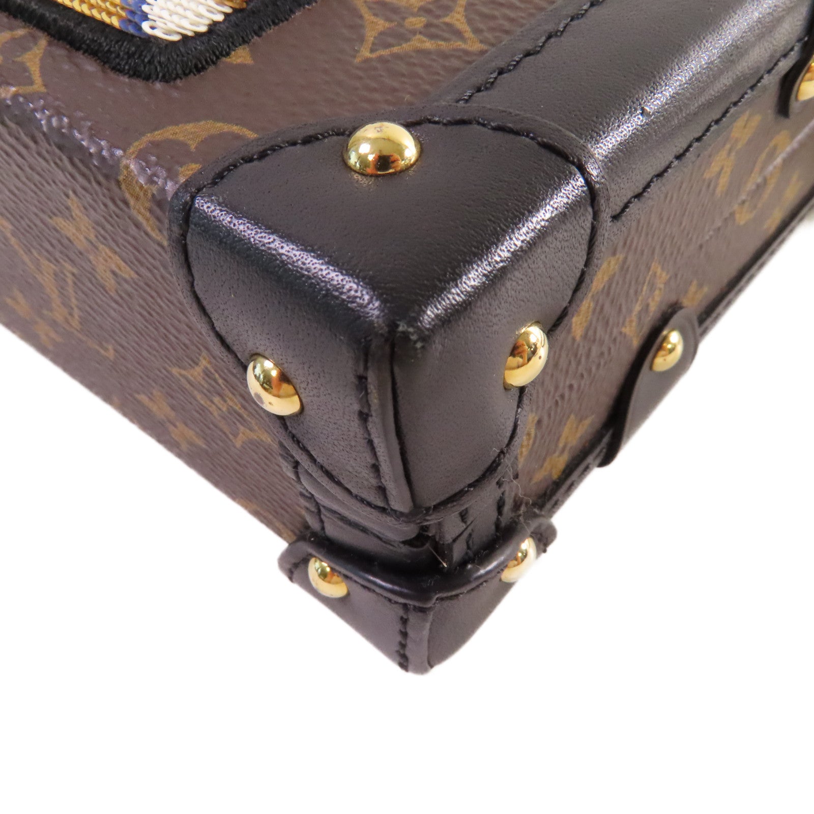 LOUIS VUITTON 【激減優惠】Monogram Petite Malle Shoulder Bag金扣肩背袋啡色