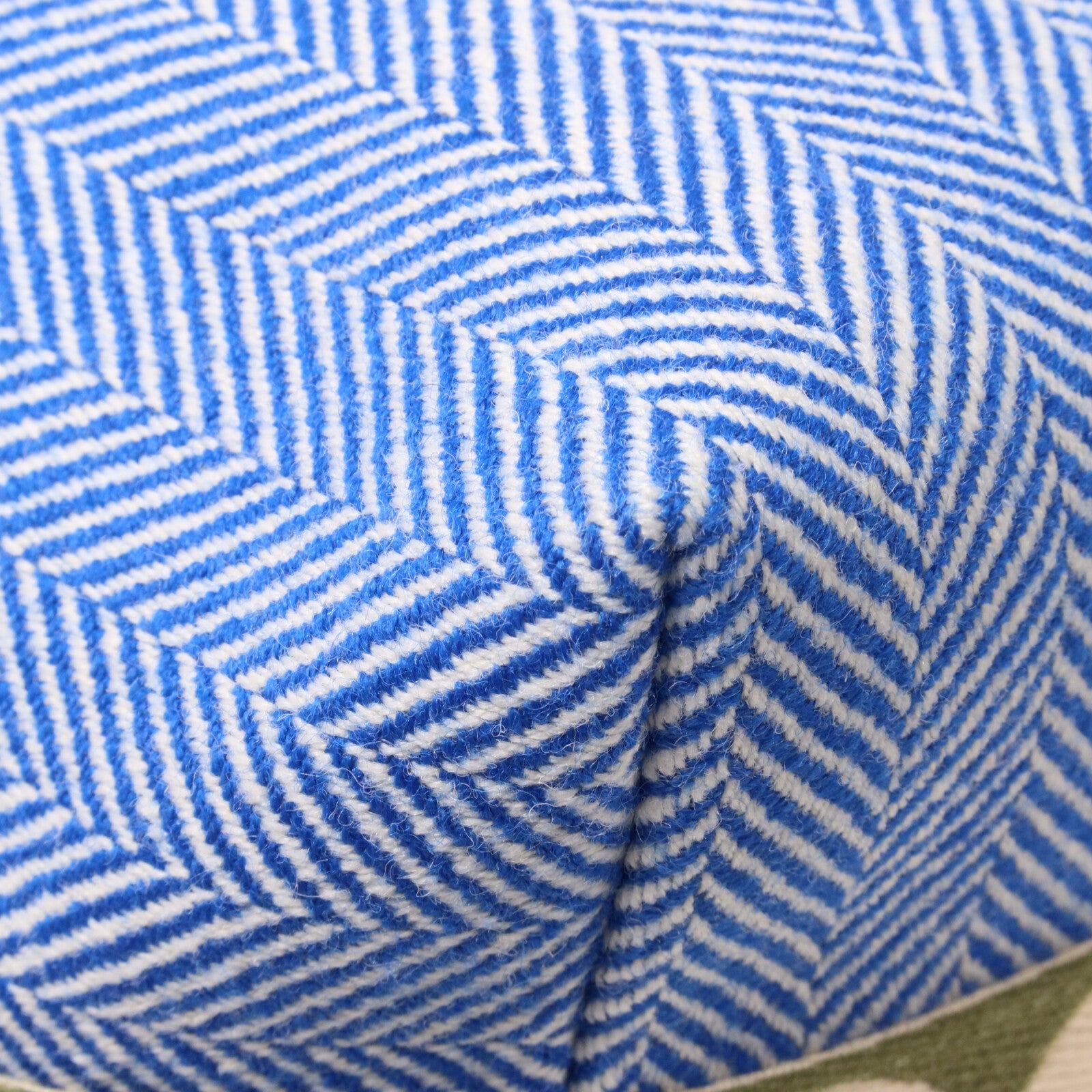 HERMES 羊毛/帆布Animaux Blocks Case Large手挽袋Bleu Gitane