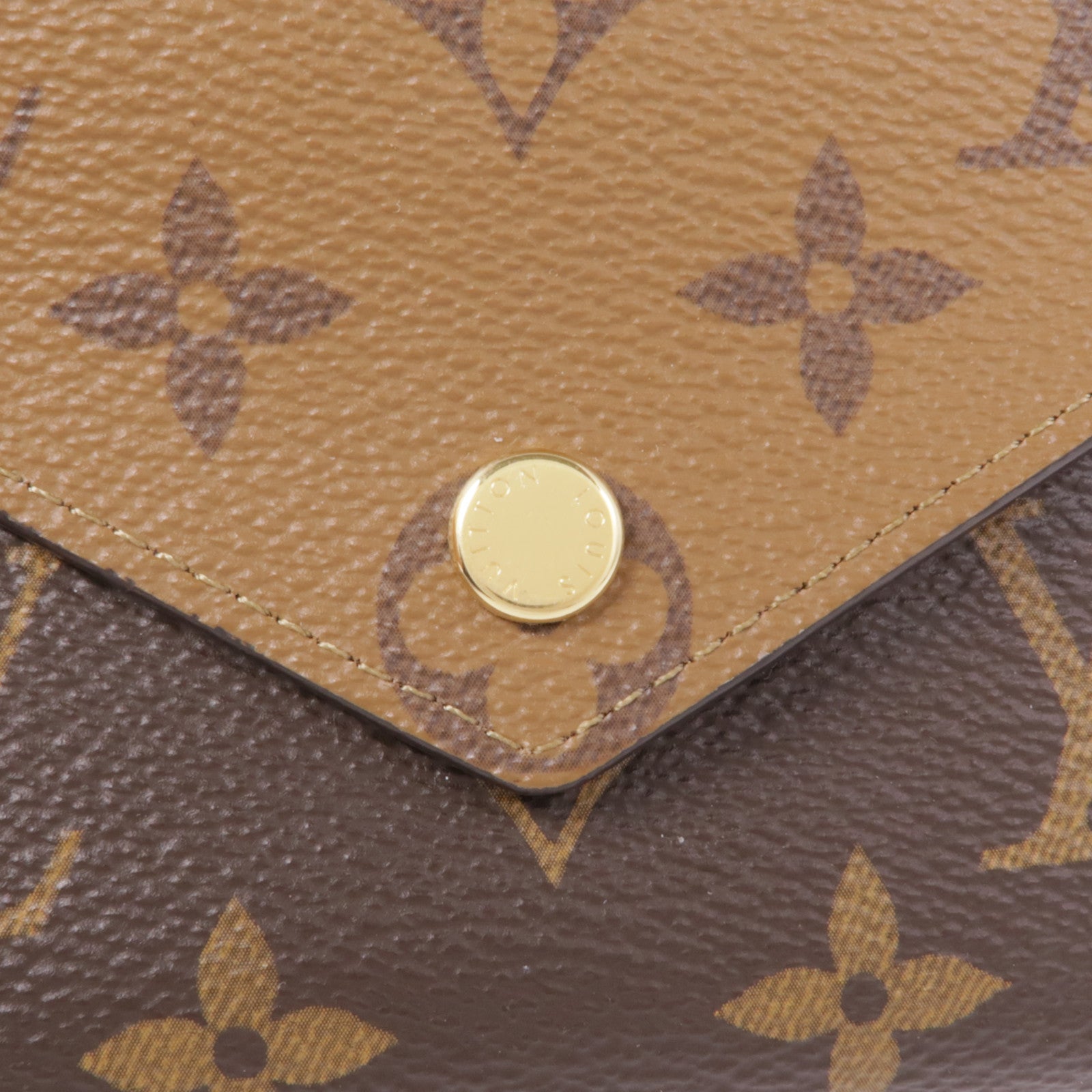 LOUIS VUITTON Monogram/Monogram Reverse Victorine Wallet金扣錢包