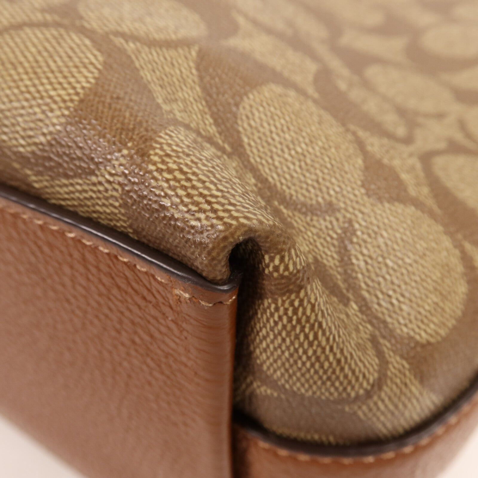 COACH 塗層帆布Shoulder Bag金扣肩背袋