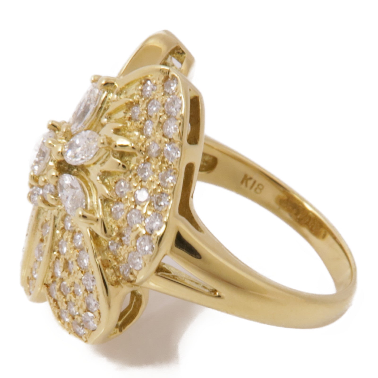 JEWELRY Diamond Ring 18K Yellow Gold US#6.25