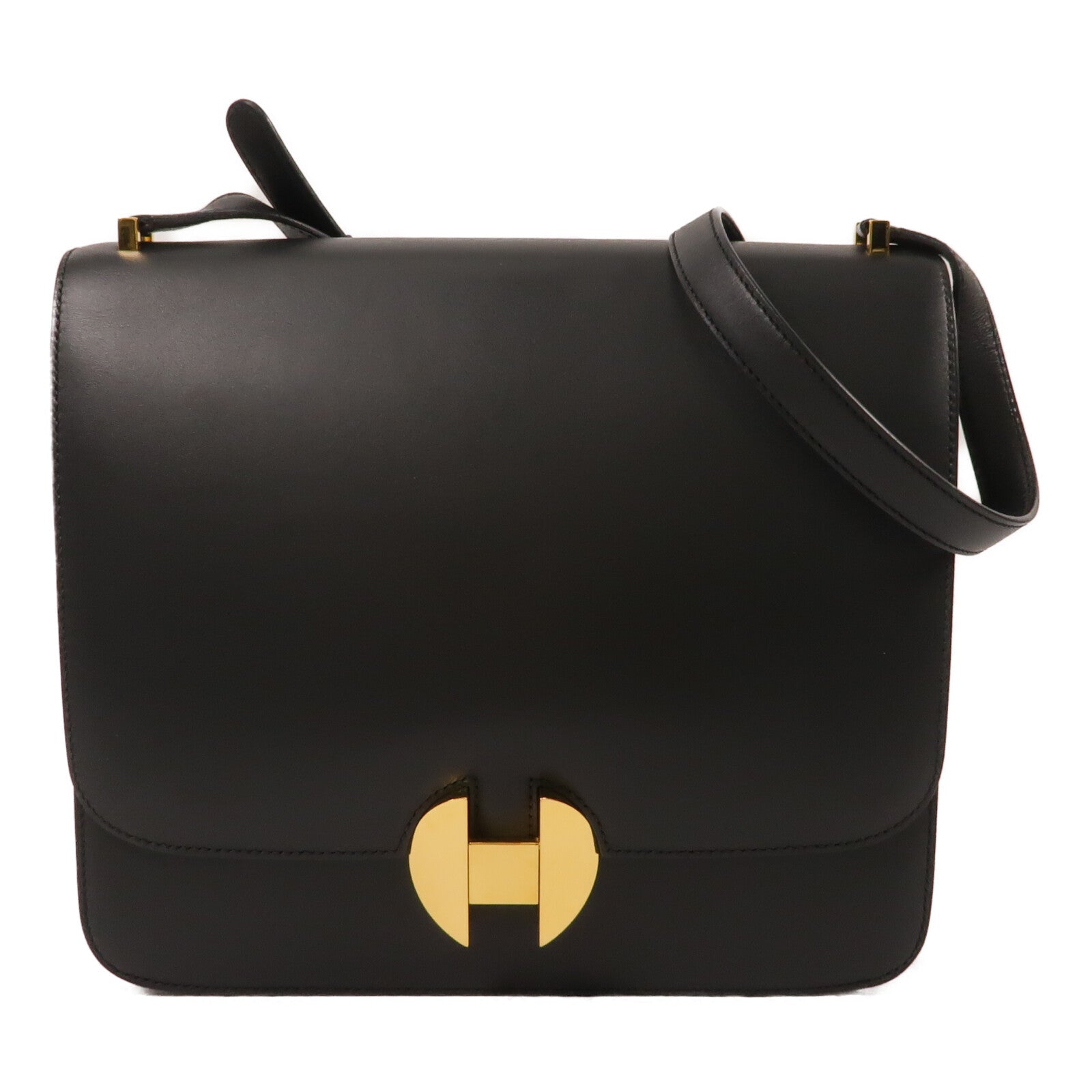 HERMES Sombrero皮革2002-26肩背袋Noir
