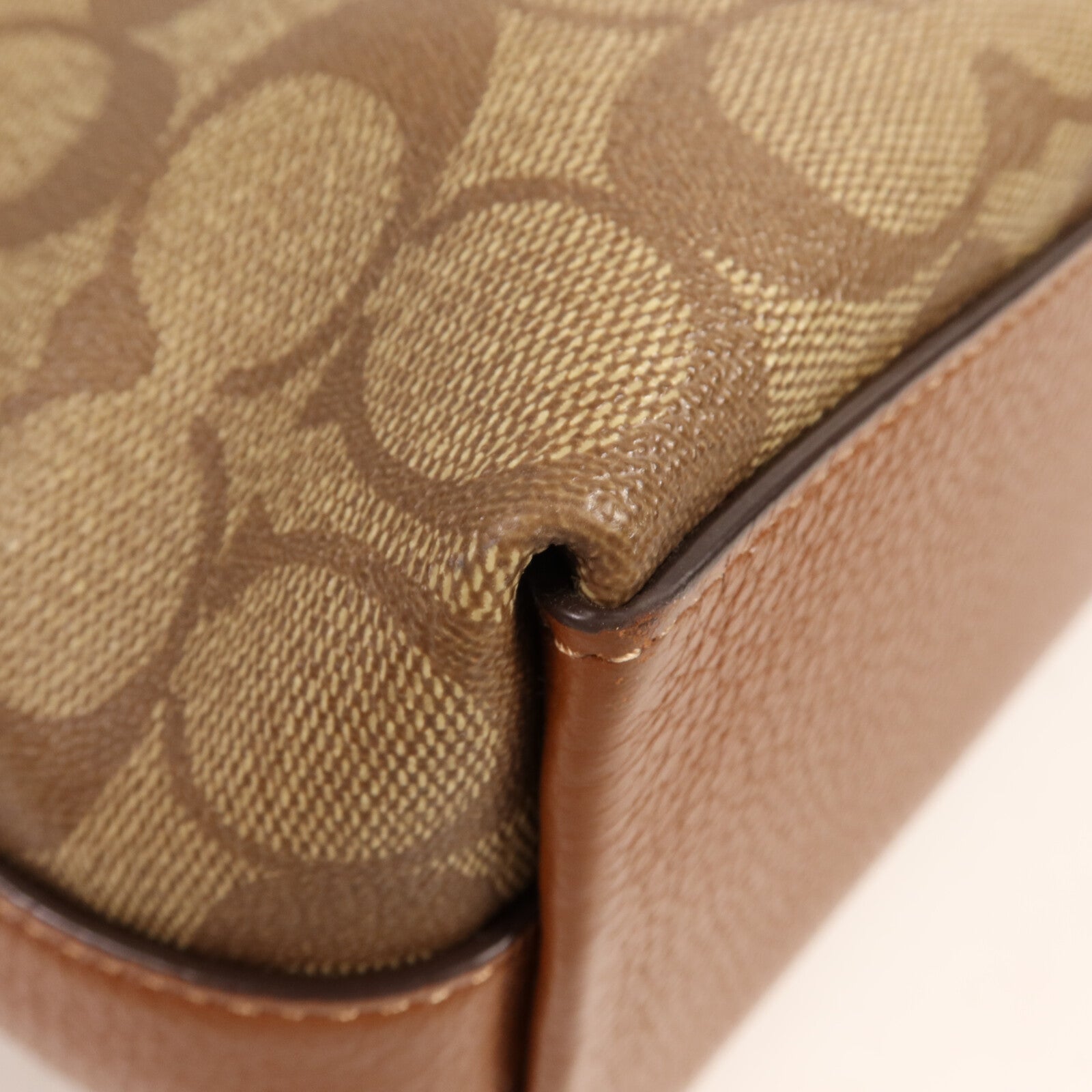 COACH 塗層帆布Shoulder Bag金扣肩背袋