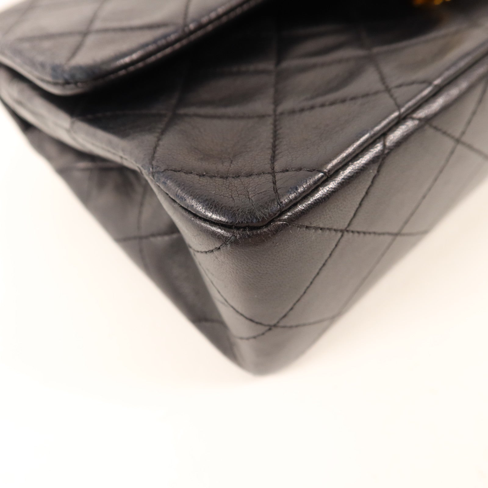 CHANEL 羊皮皮革Vintage Classic 23金扣鏈帶肩背袋