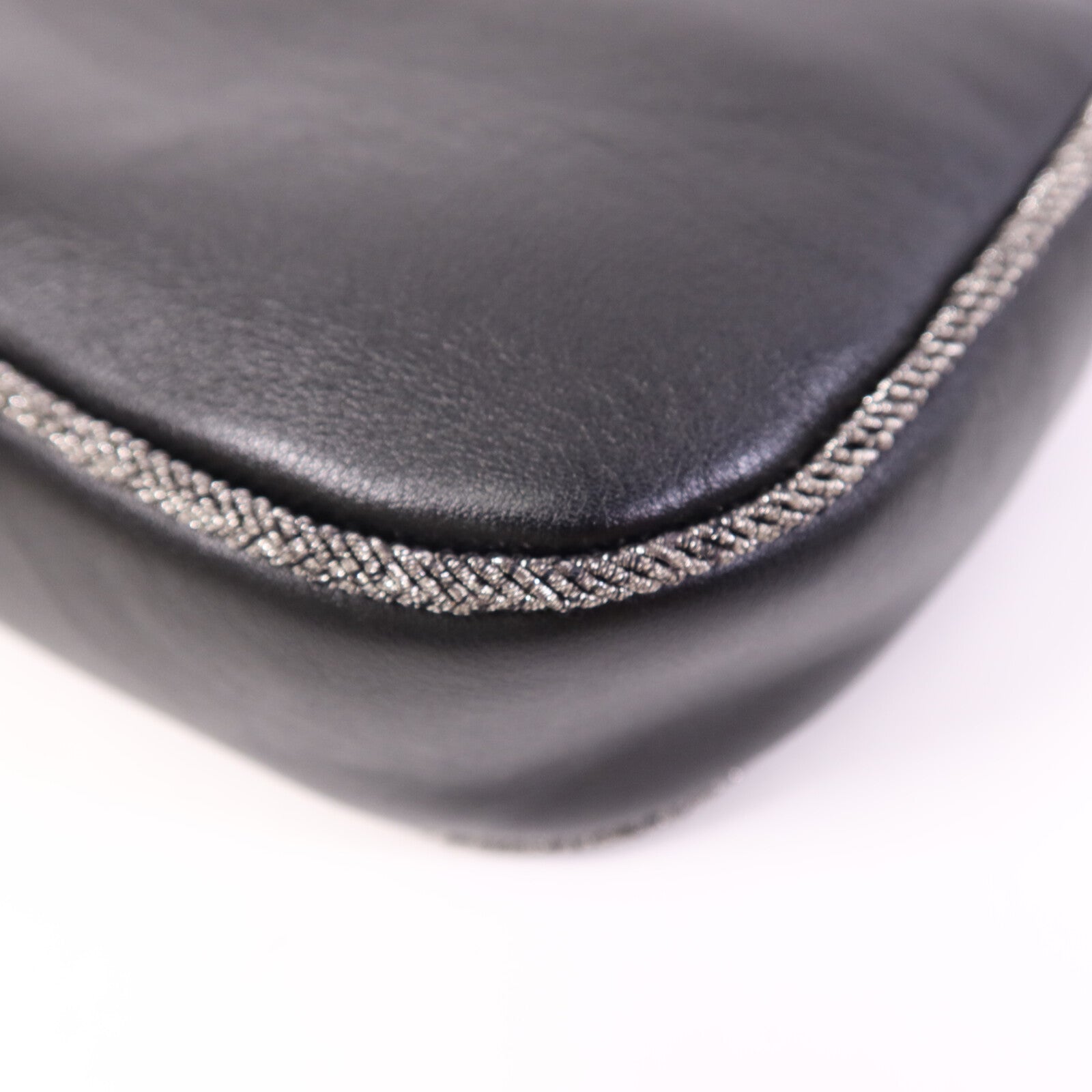 CHANEL 牛皮皮革Chain Shoulder Bag銀扣鏈帶肩背袋