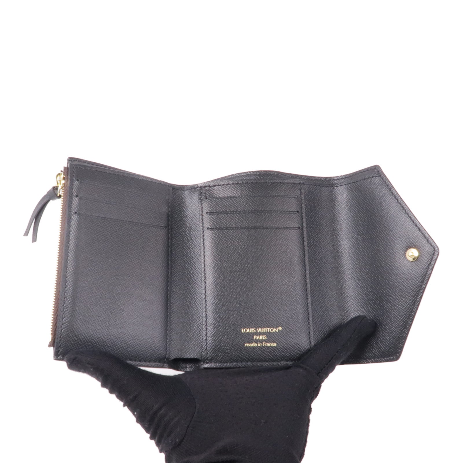 LOUIS VUITTON Monogram/Monogram Reverse Victorine Wallet金扣錢包