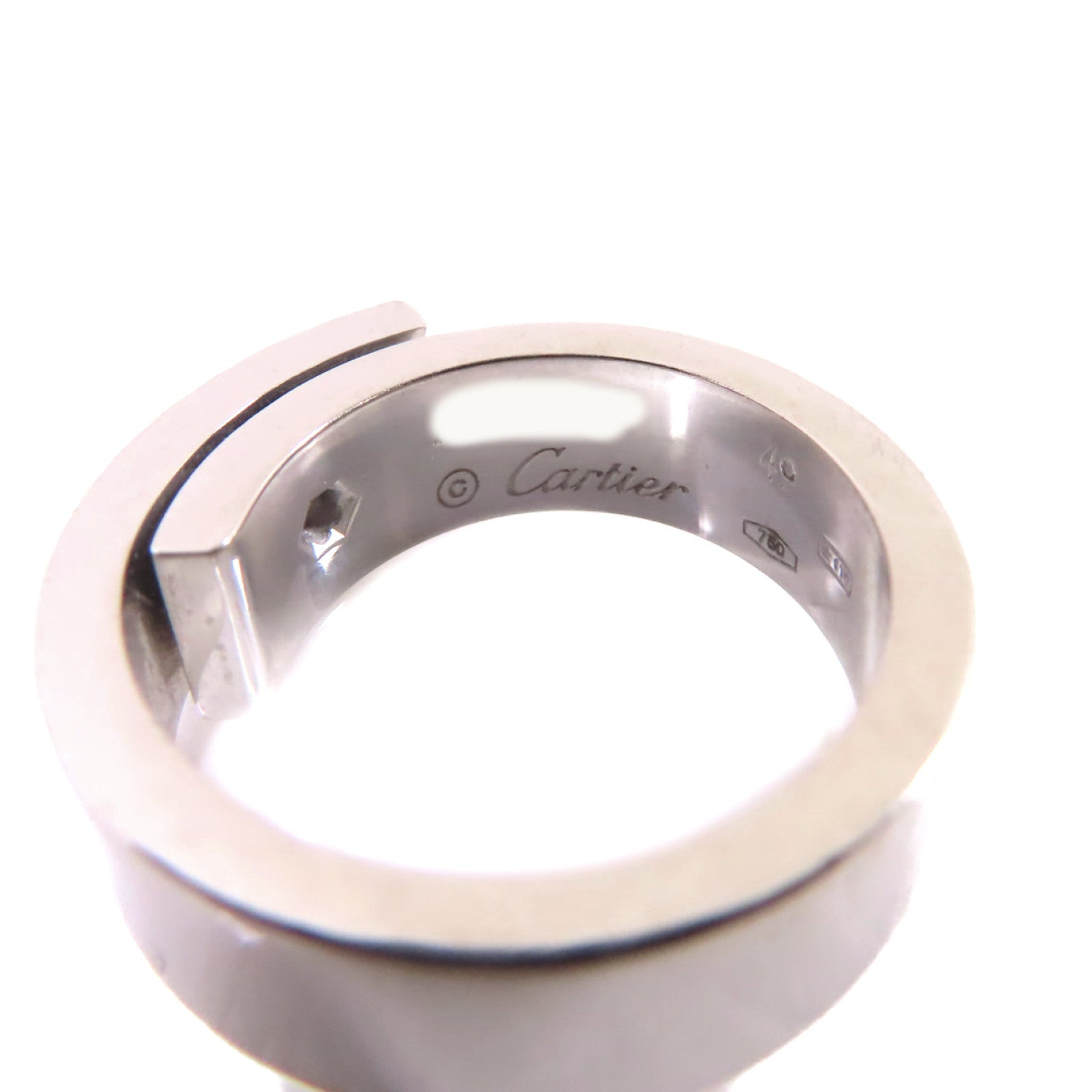 CARTIER Diamond Anniversary Ring US#4.75 Cartier#49 B4044749 18K White Gold