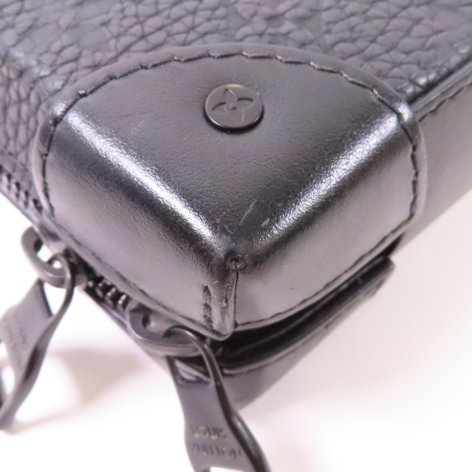 LOUIS VUITTON LV Soft Trunk Shoulder Bag M80224 Monogram Taurillon Black