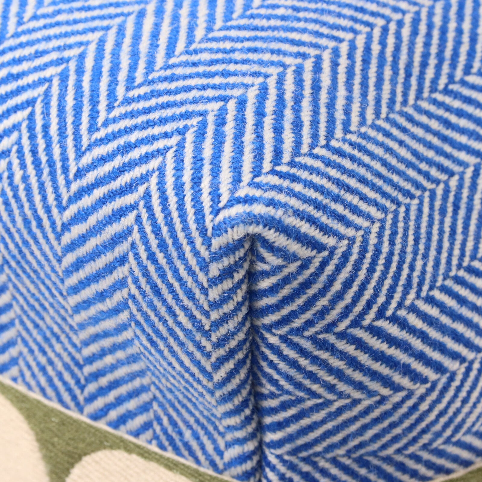 HERMES 羊毛/帆布Animaux Blocks Case Large手挽袋Bleu Gitane