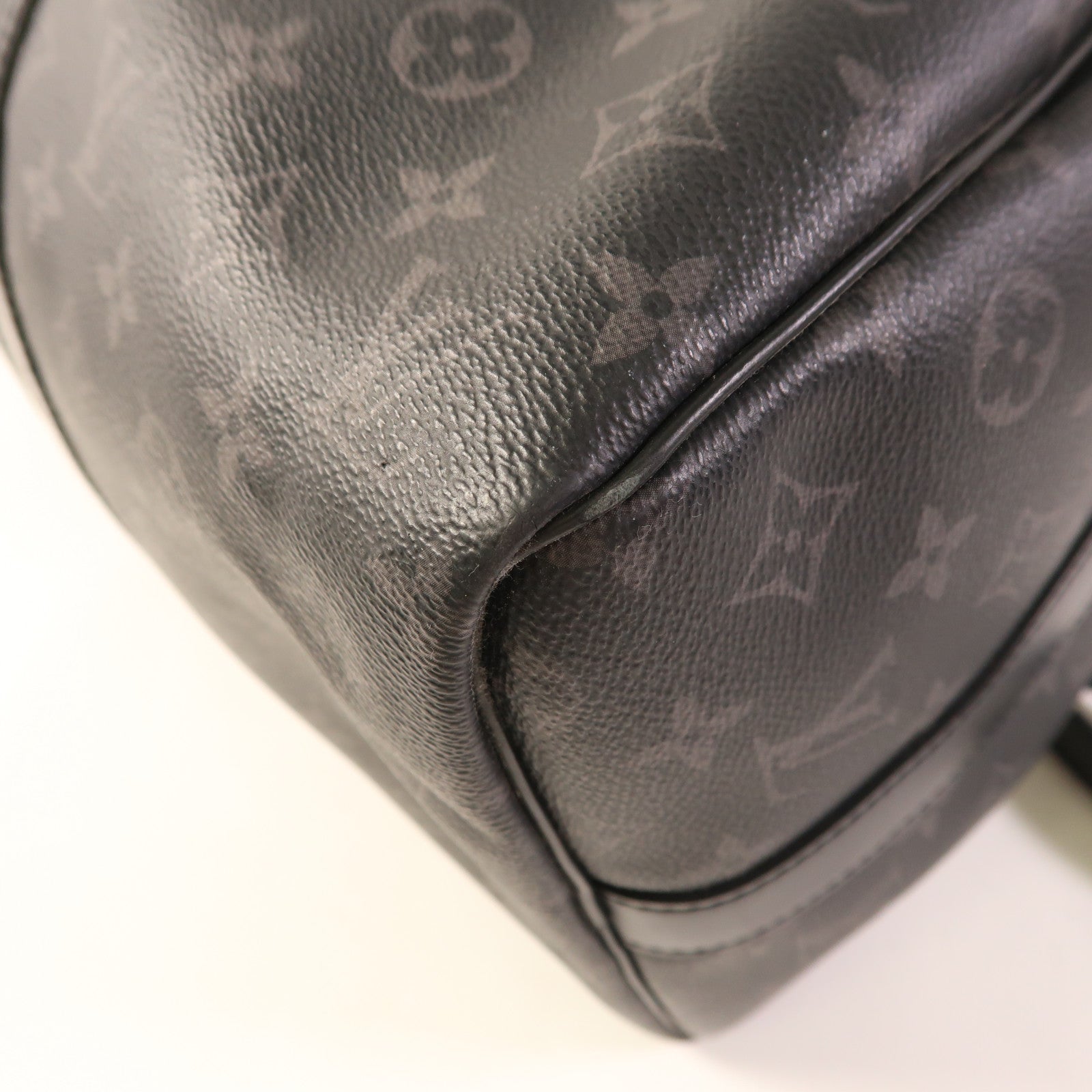 LOUIS VUITTON Monogram Eclipse Keepall 45 Bandouliere銀扣手挽肩背兩用袋