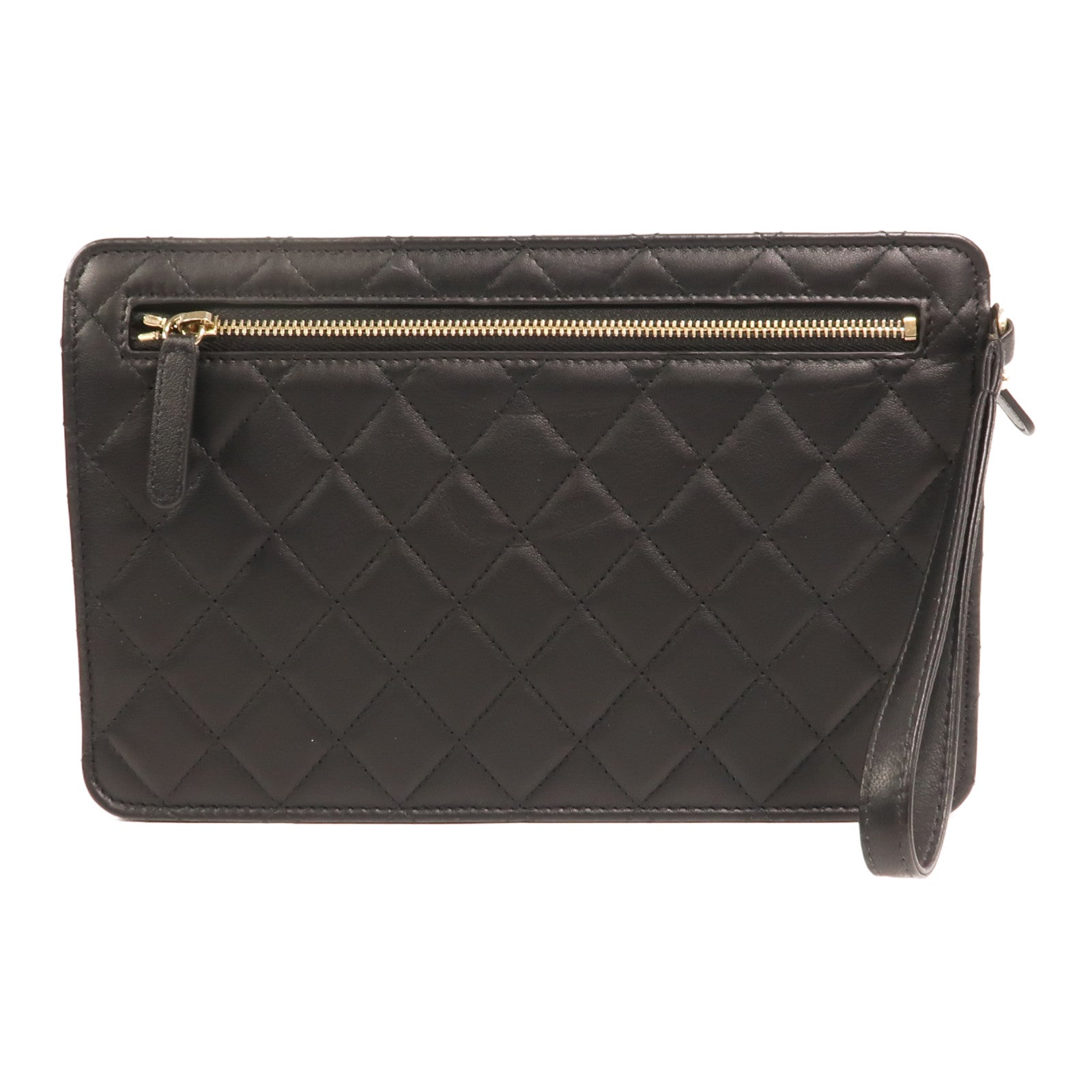 CHANEL 羊皮皮革Clutch金扣手拿包