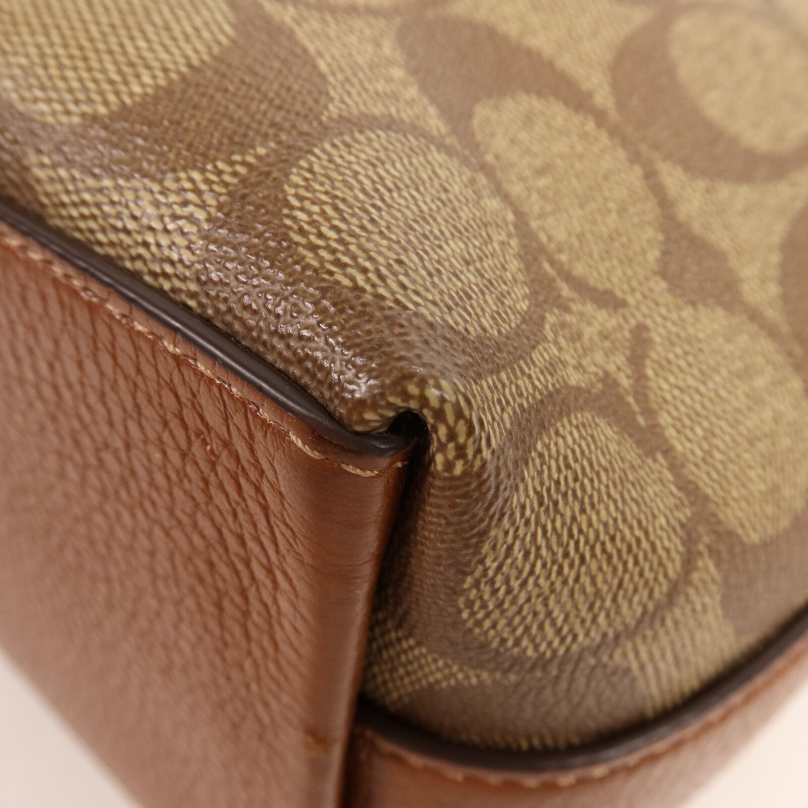 COACH 塗層帆布Shoulder Bag金扣肩背袋