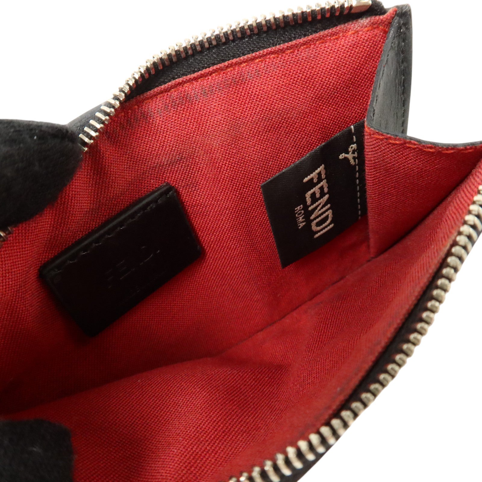 FENDI 牛皮皮革Card Holder銀扣卡片套