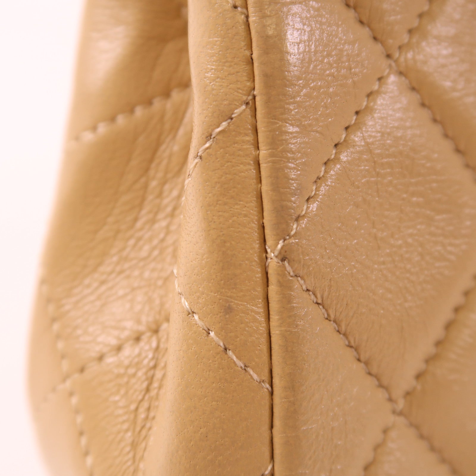 CHANEL 牛皮皮革Chain Shoulder金扣鏈帶肩背袋