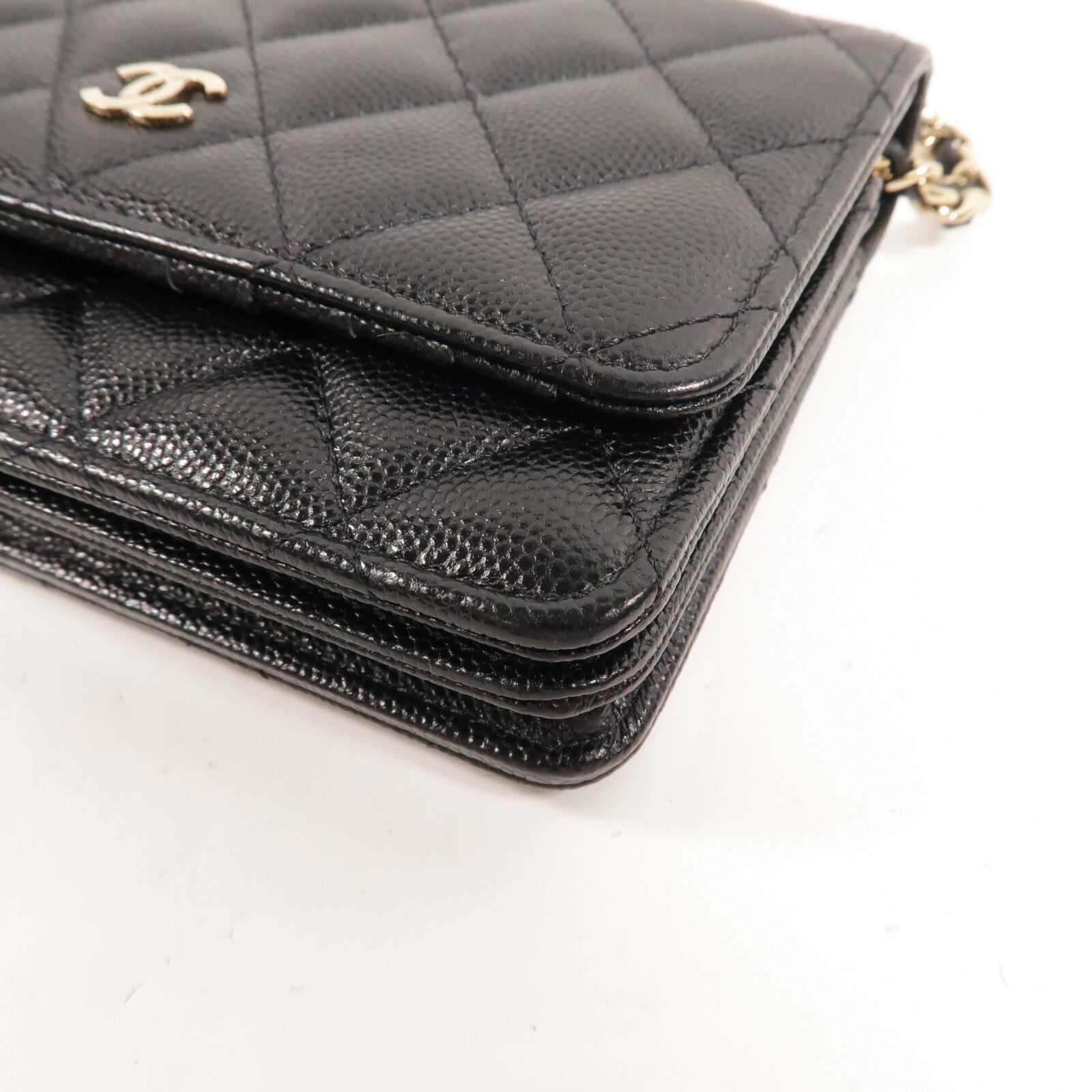 CHANEL 牛皮皮革Mini WOC Wallet On Chain鏈帶肩背袋