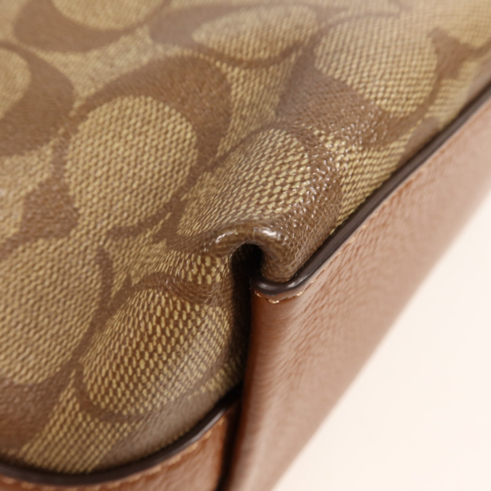 COACH 塗層帆布Shoulder Bag金扣肩背袋