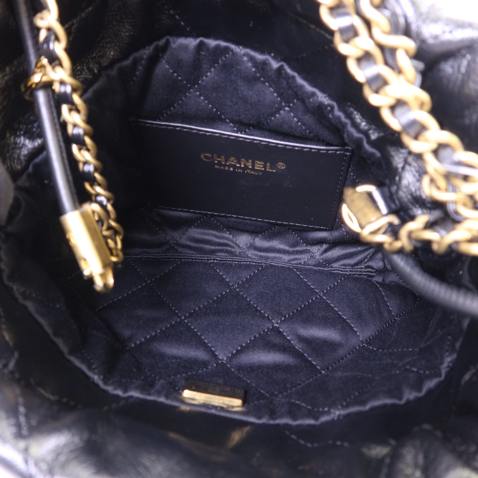 CHANEL 【激減優惠】牛皮皮革C22 Mini金扣手挽肩背兩用袋
