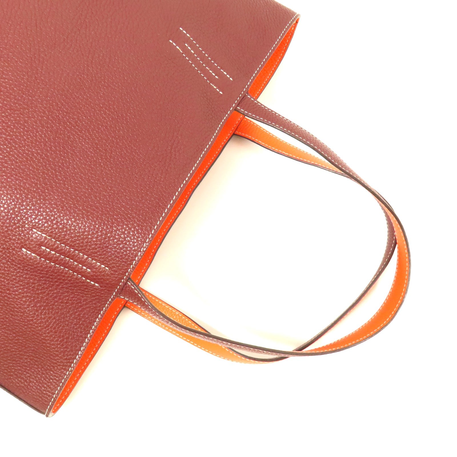 HERMES Clemence皮革Double Sens 35肩背袋Rubis