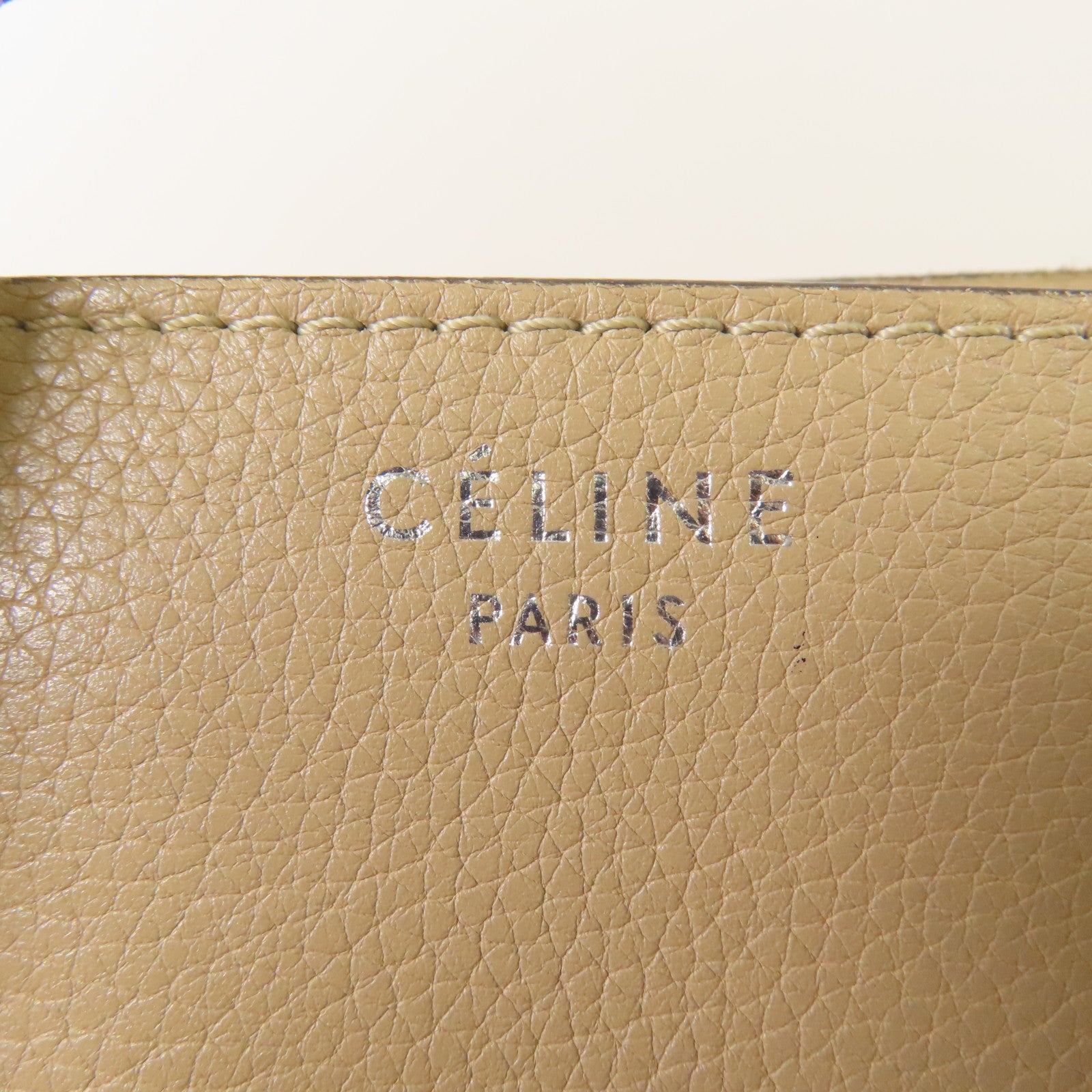 CELINE 牛皮皮革Luggage手挽袋淺褐色