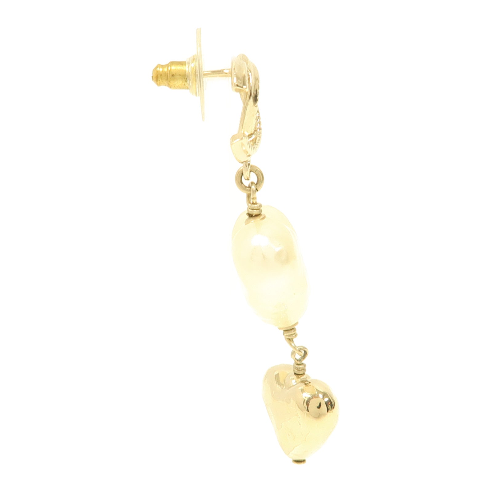 CHANEL 金屬/PVC Earrings耳環金色