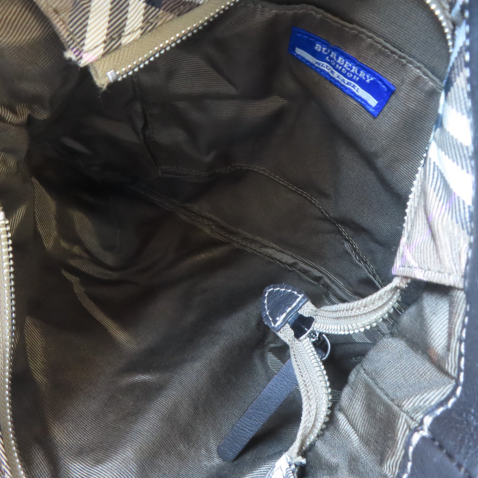 BURBERRY BLUE LABEL 尼龍Shoulder Bag銀扣肩背袋啡色