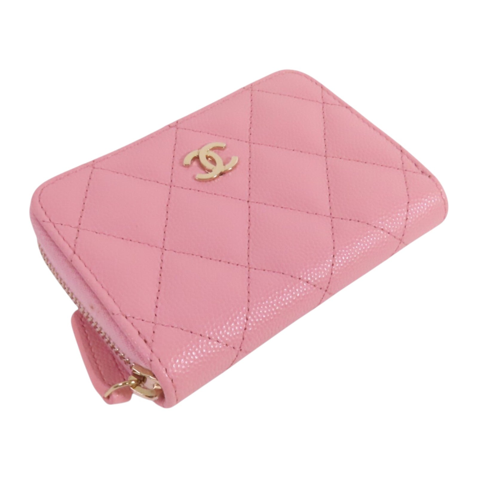 CHANEL 牛皮皮革Coins Card Case金扣零錢卡套