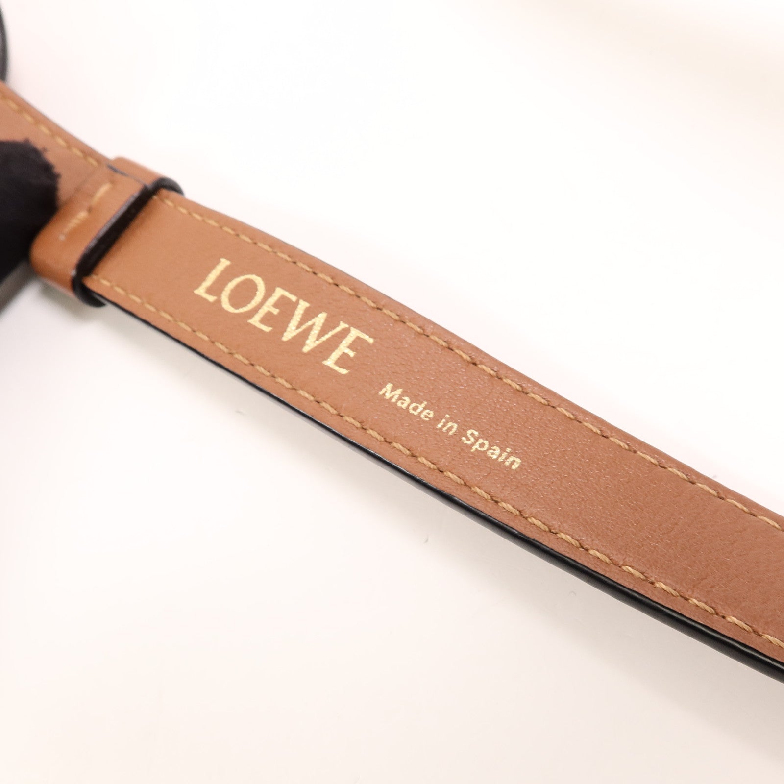 LOEWE 帆布/牛皮皮革Anagram Hobo Bucket Bag肩背袋