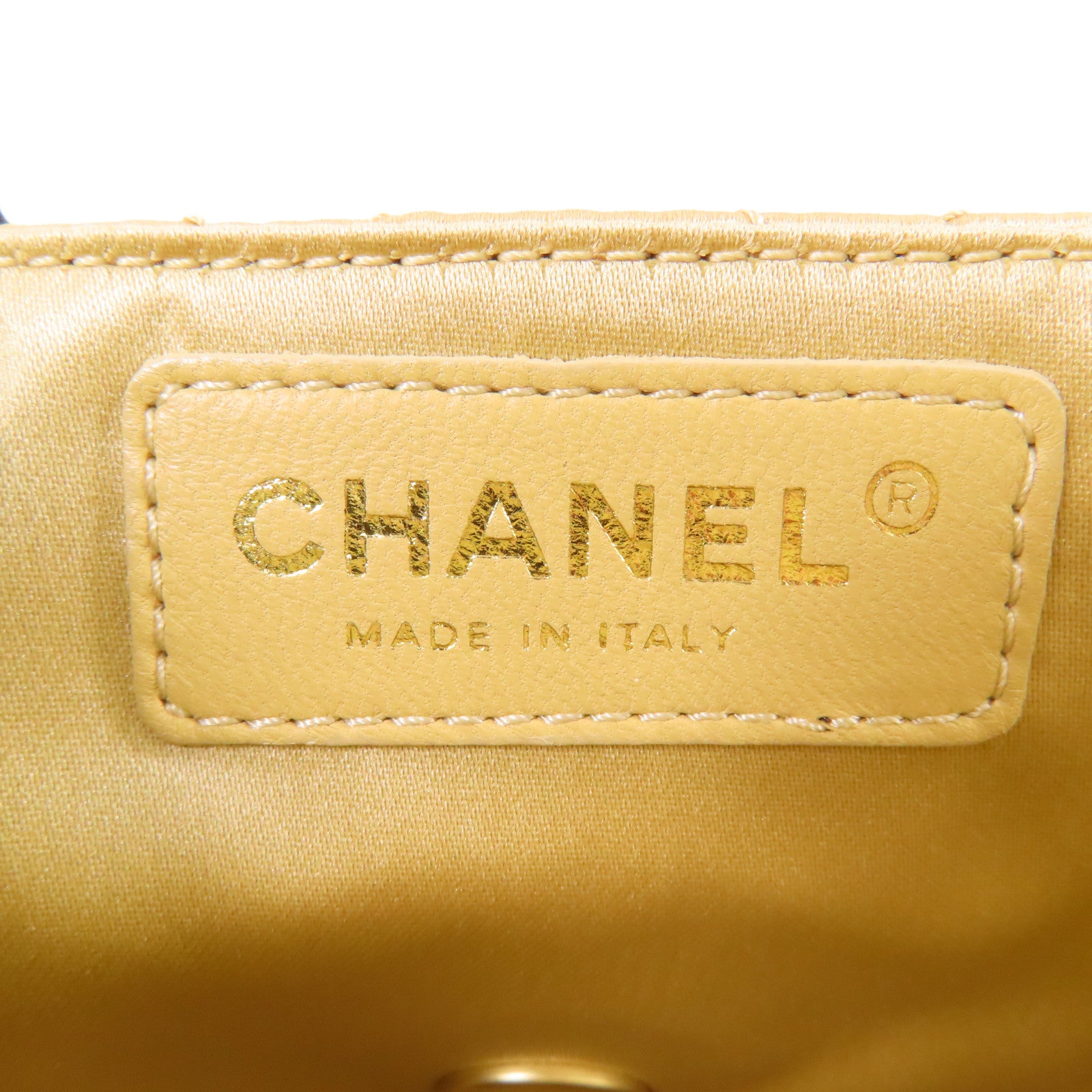 CHANEL 絲質Chain Shoulder Bag金扣鏈帶肩背袋
