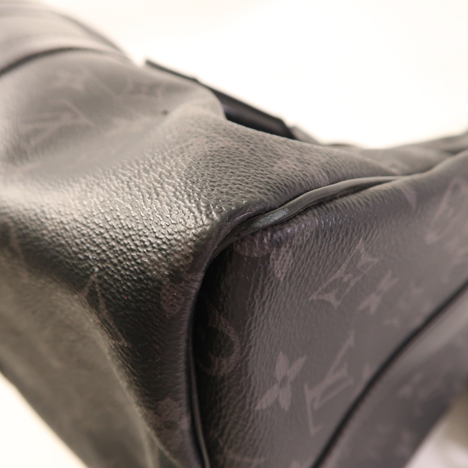 LOUIS VUITTON Monogram Eclipse Keepall 45 Bandouliere銀扣手挽肩背兩用袋