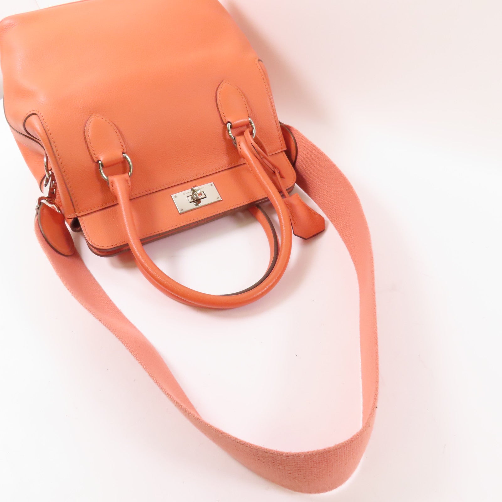HERMES Evercolor皮革Tool Box 20手挽肩背兩用袋Crevette