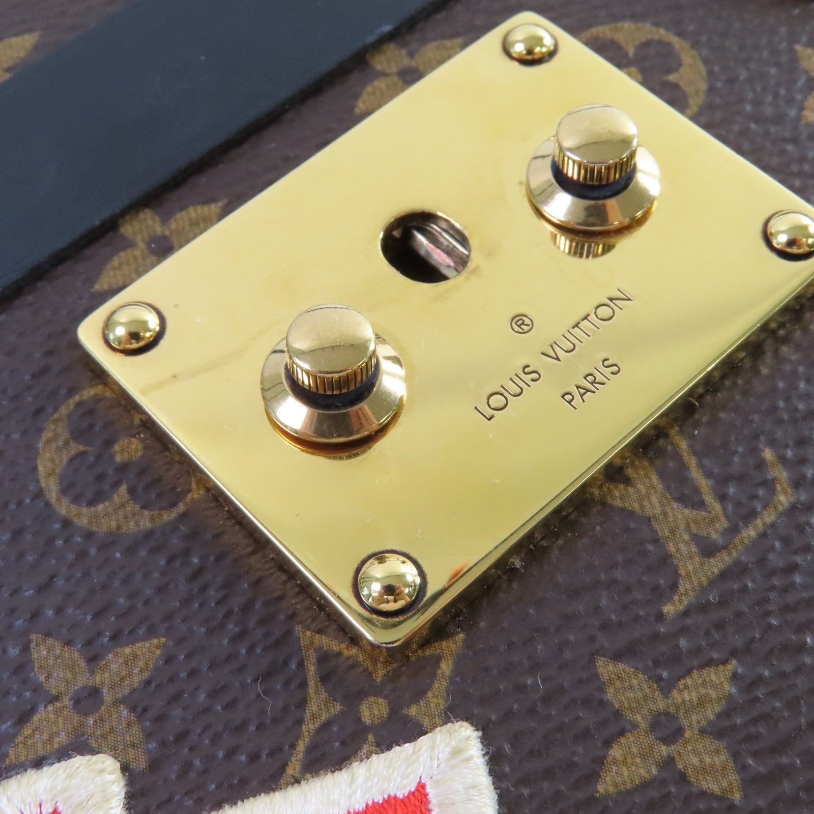 LOUIS VUITTON 【激減優惠】Monogram Petite Malle Shoulder Bag金扣肩背袋啡色