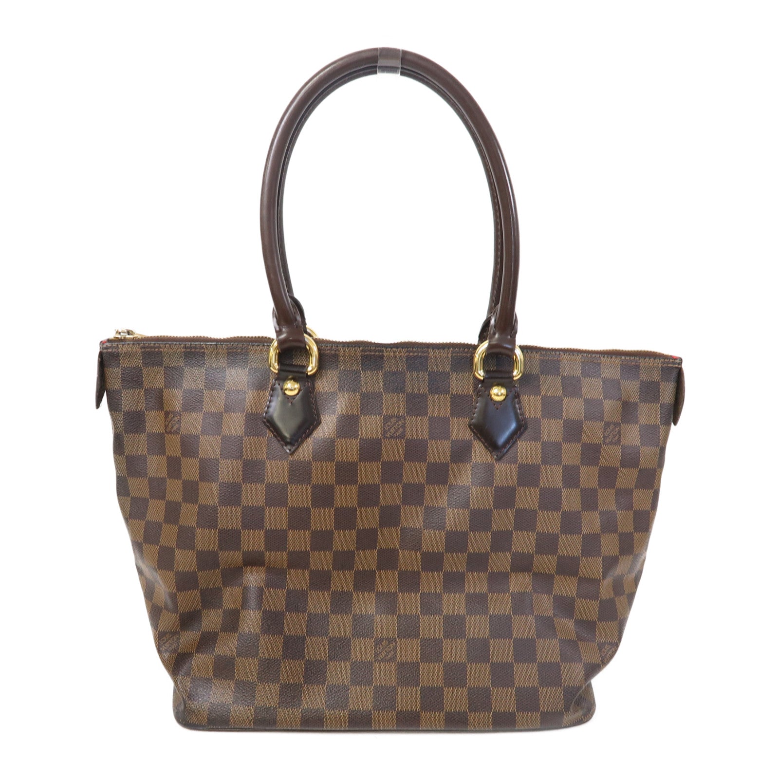 LOUIS VUITTON 【激減優惠】Damier Saleya MM金扣肩背袋啡色